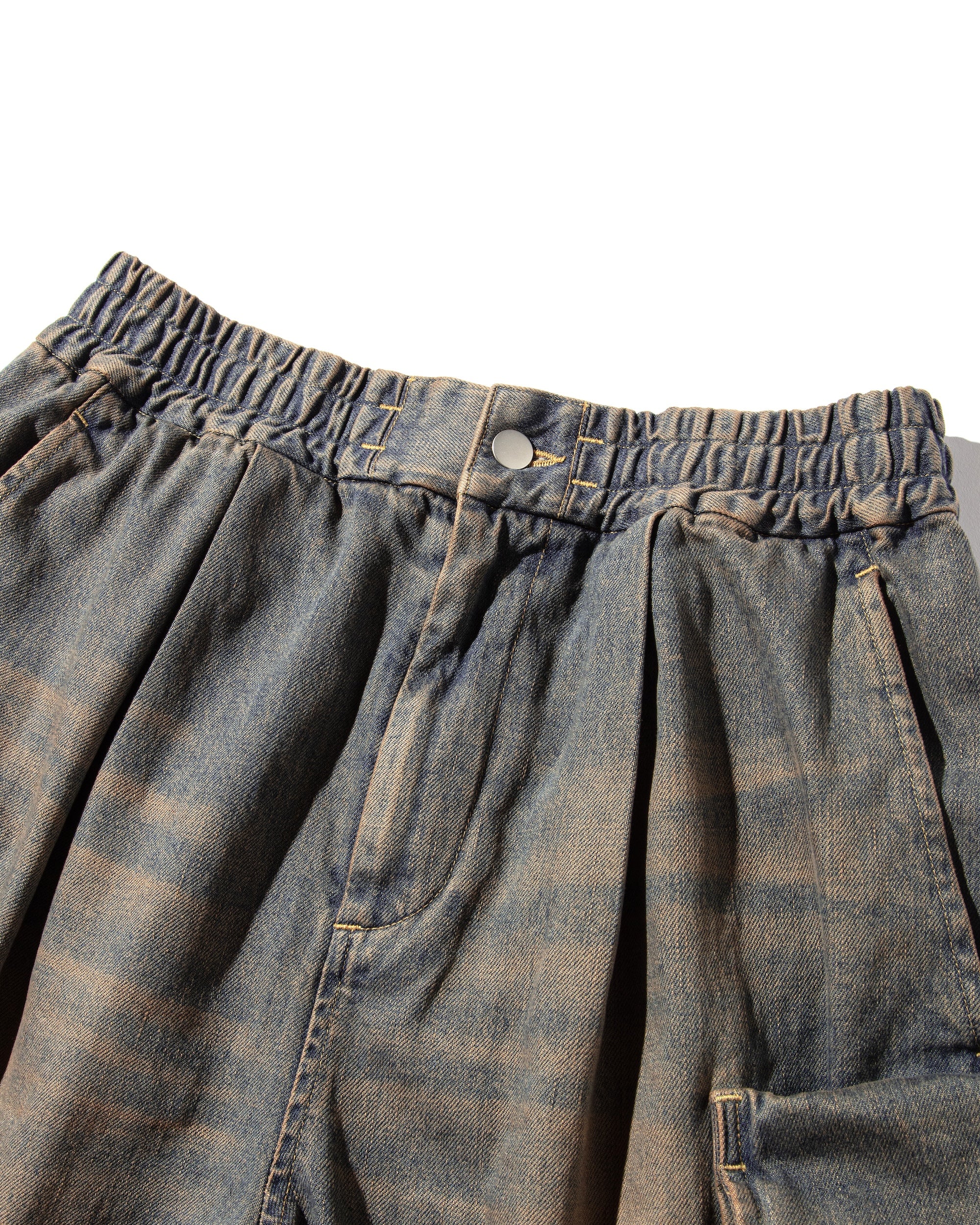 CLESSTE VINTAGE WASH SELVEDGE DENIM CITY MILITARY HALF PANTS