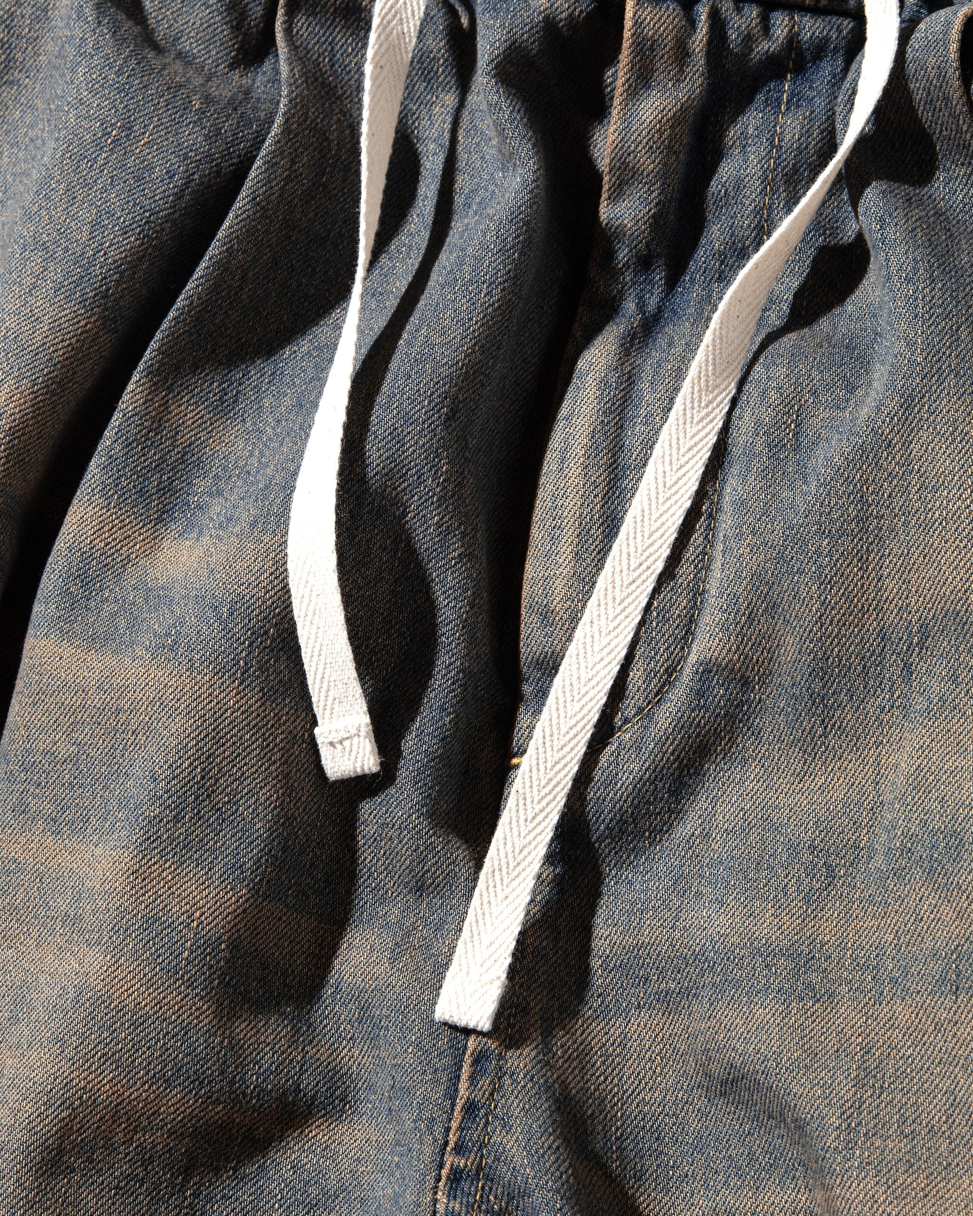 CLESSTE VINTAGE WASH SELVEDGE DENIM CITY MILITARY HALF PANTS