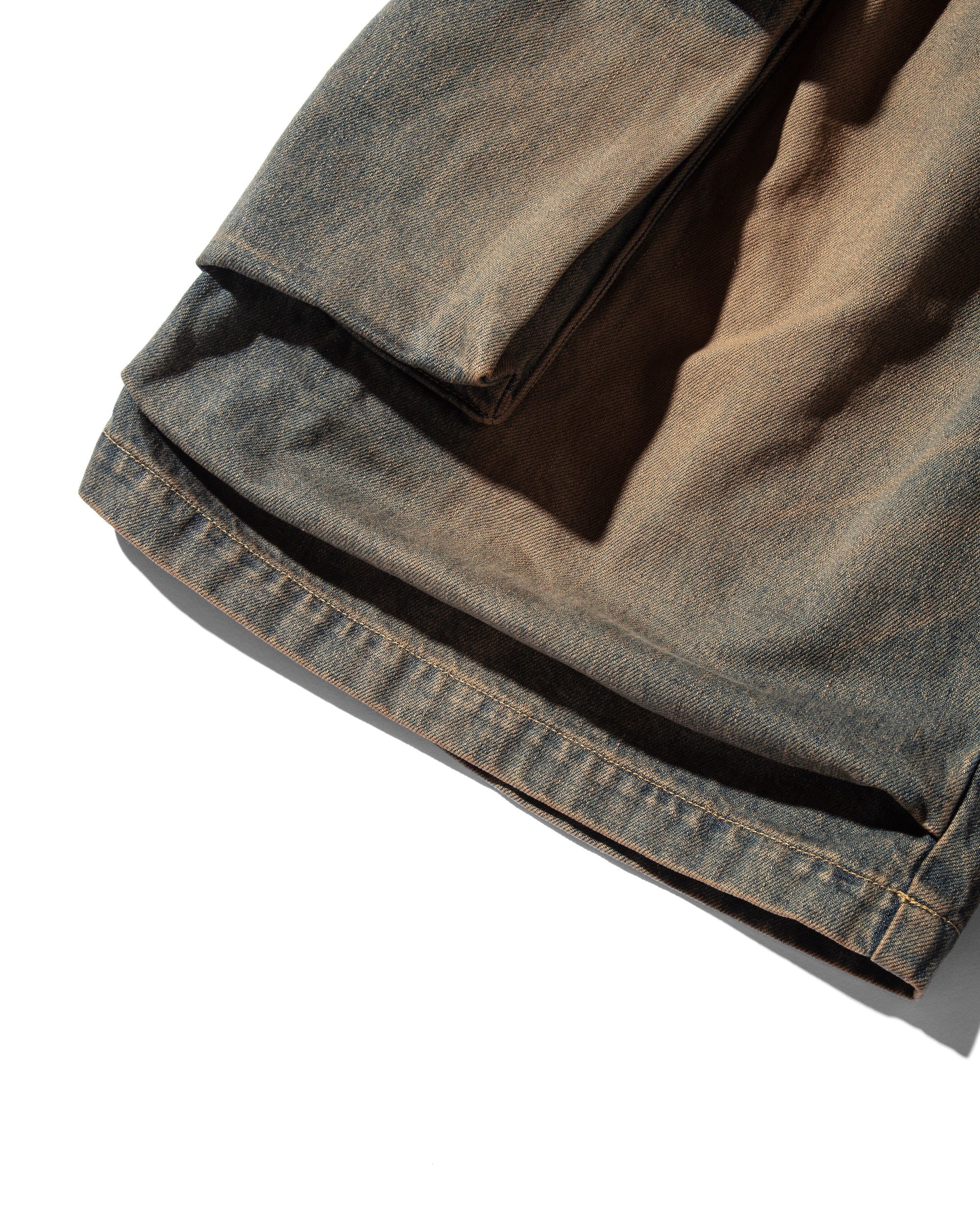 CLESSTE VINTAGE WASH SELVEDGE DENIM CITY MILITARY HALF PANTS