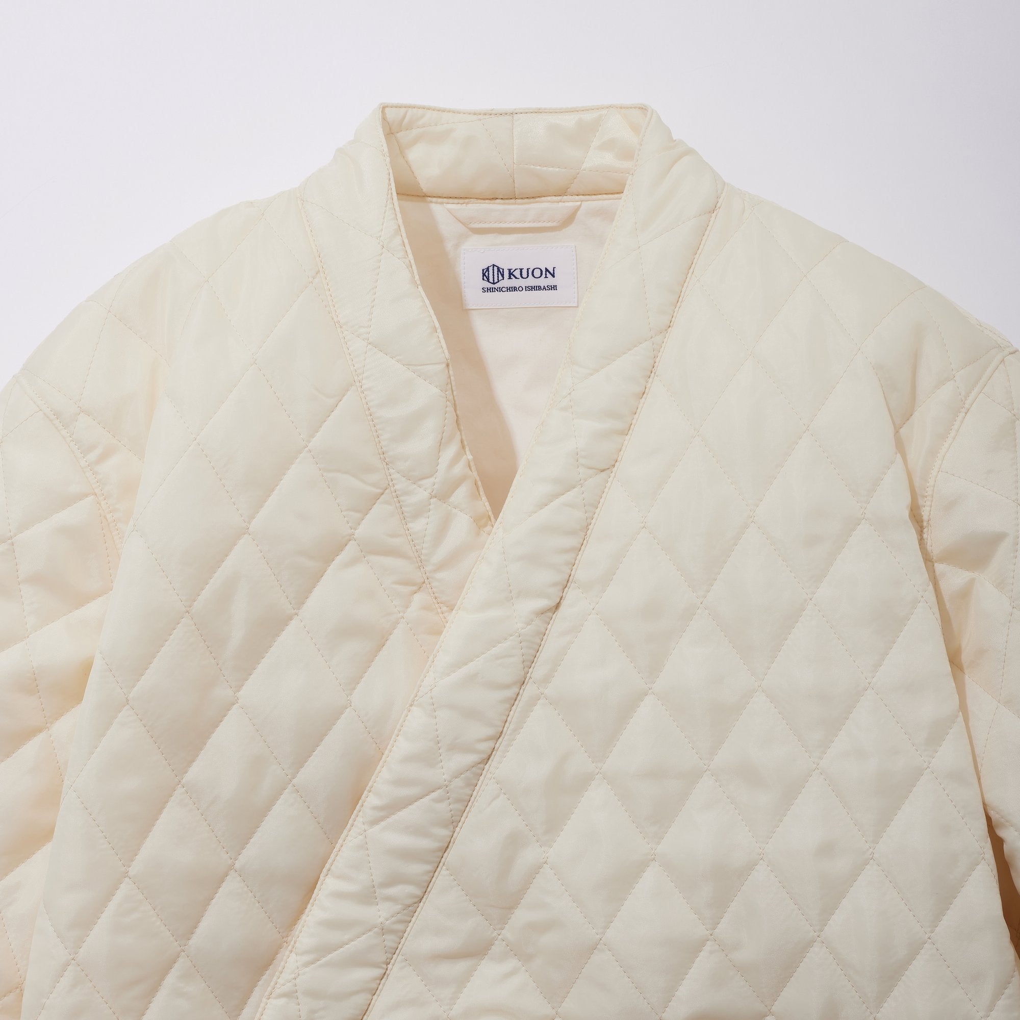 KUON Kimono Collar Quilted Shirket