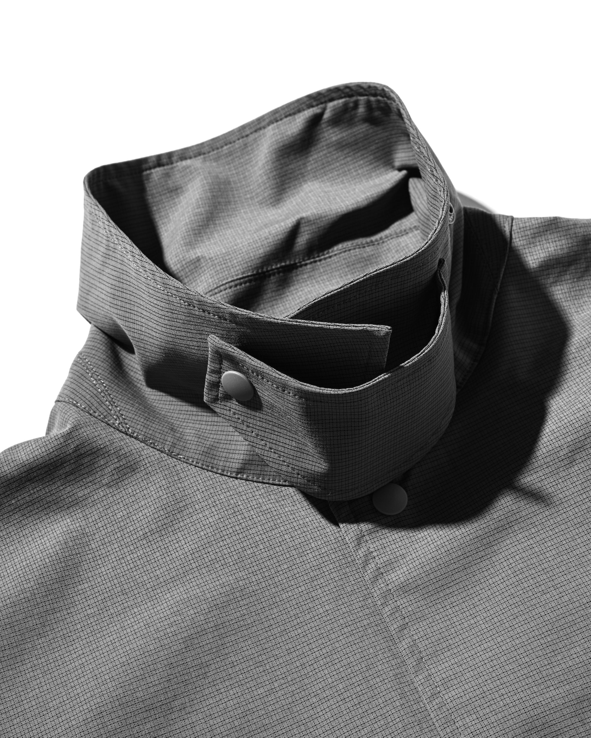 CLESSTE GRAPH CHECK WADING S/S SHIRT JACKET(CHARCOAL×BLACK)
