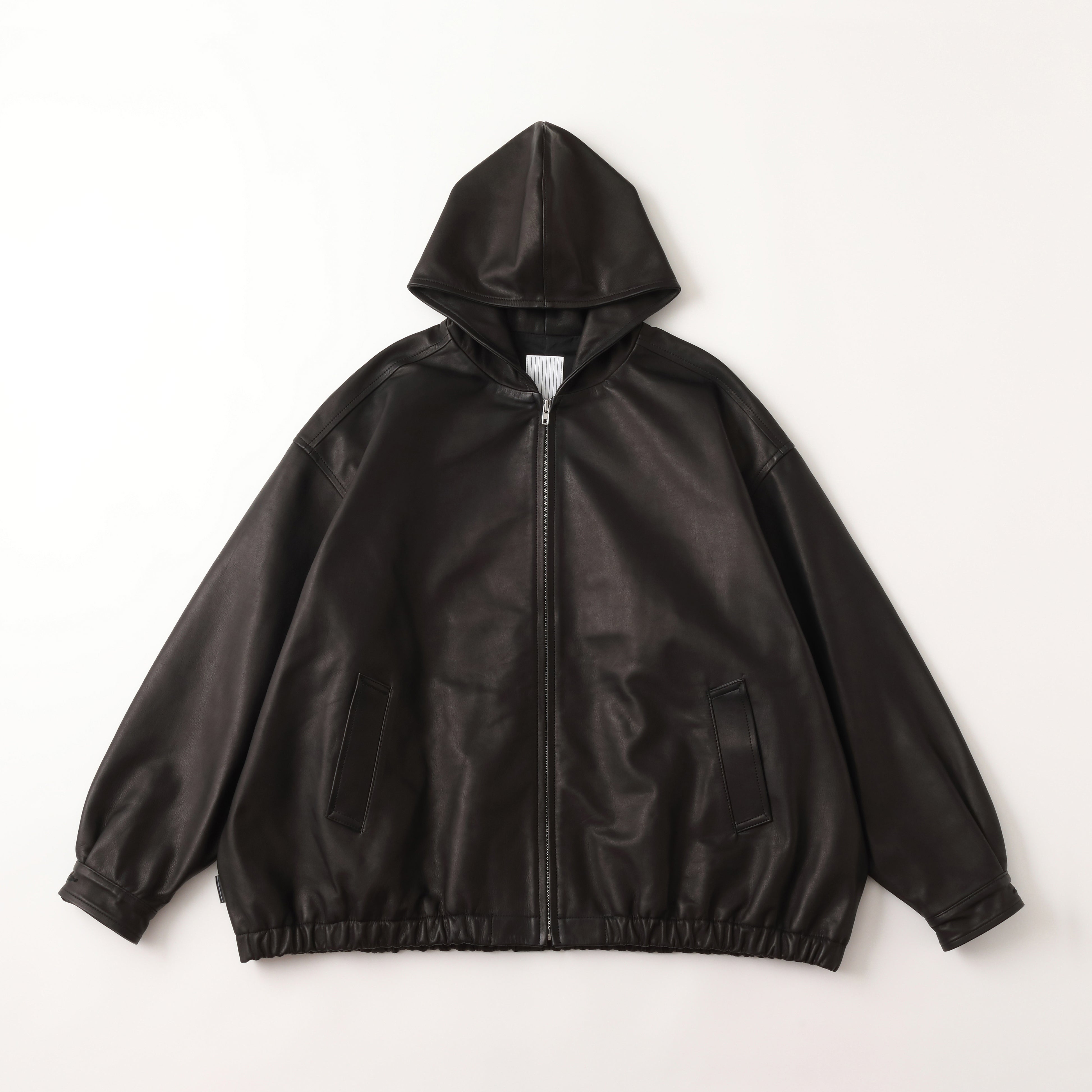 S.F.C 25FW LEATHER HOODIE JACKET