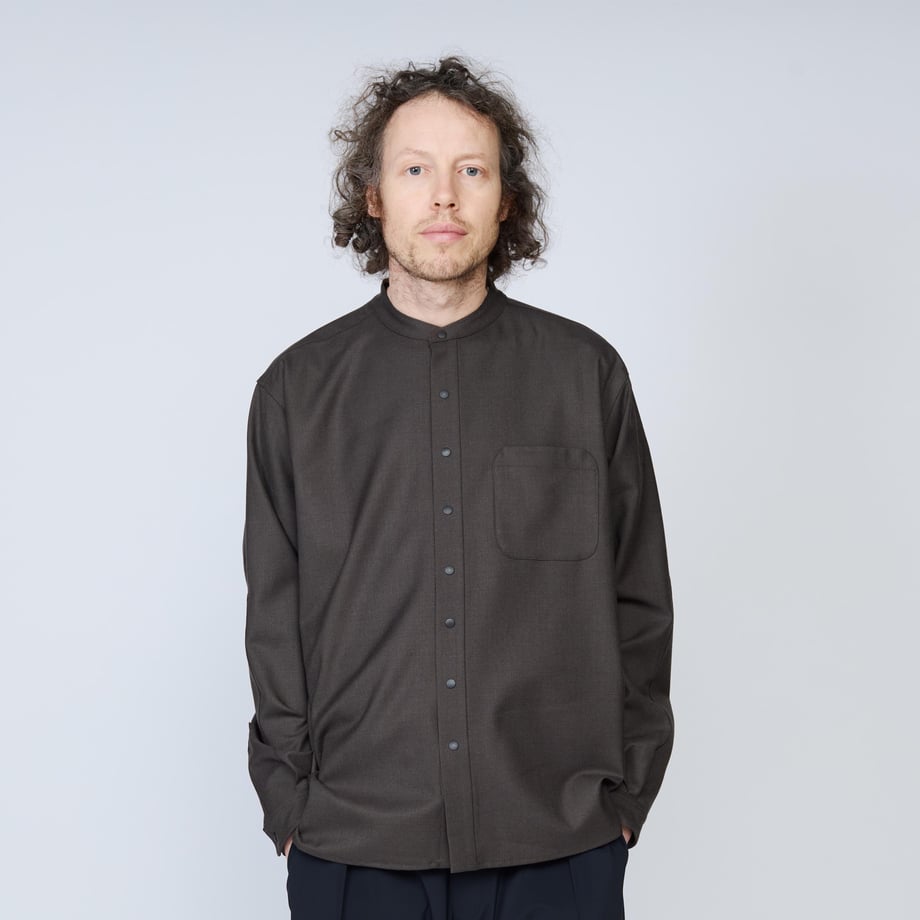 UNTRACE 25AW _200 TPO Band Collar Shirt