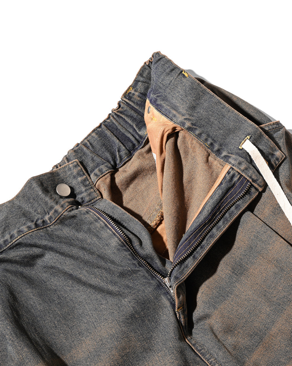 CLESSTE VINTAGE DYED SELVEDGE DENIM BARREL LEG PANTS