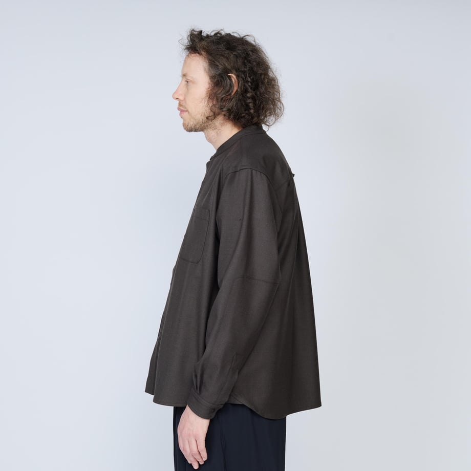 UNTRACE 25AW _200 TPO Band Collar Shirt