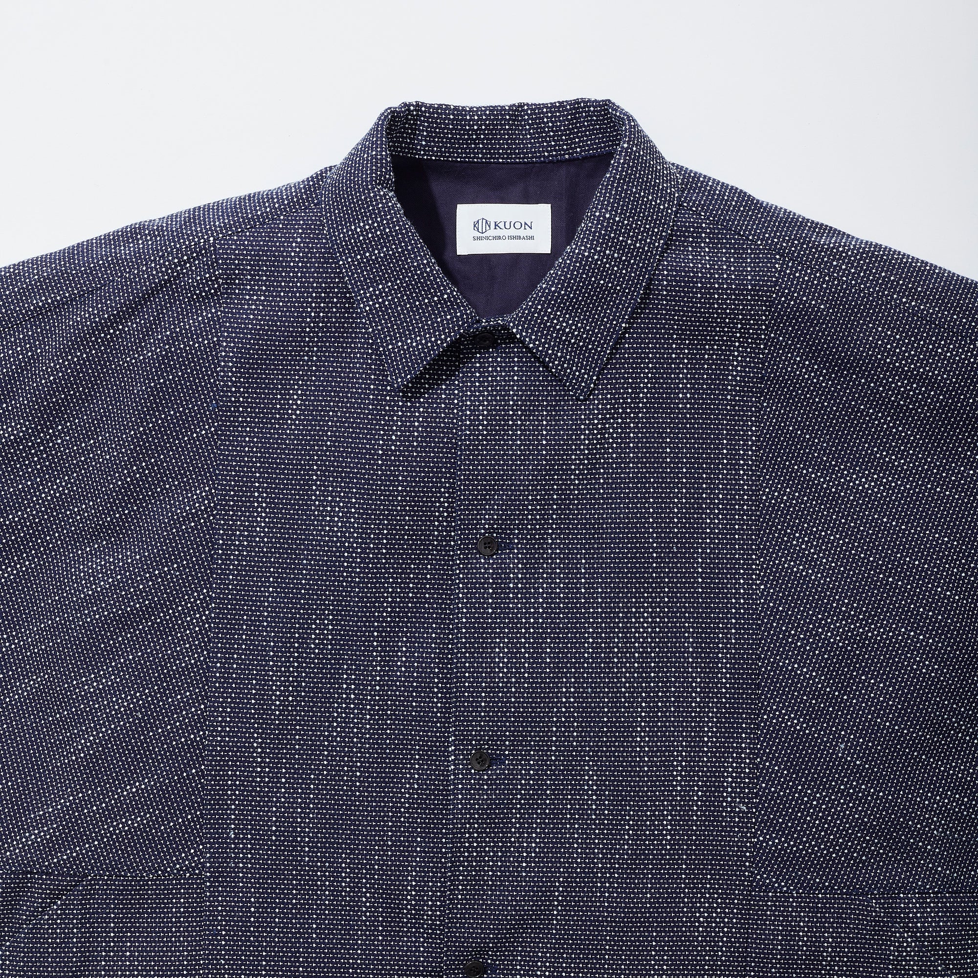 KUON 25SS Aizome Sashiko Kite Shirt
