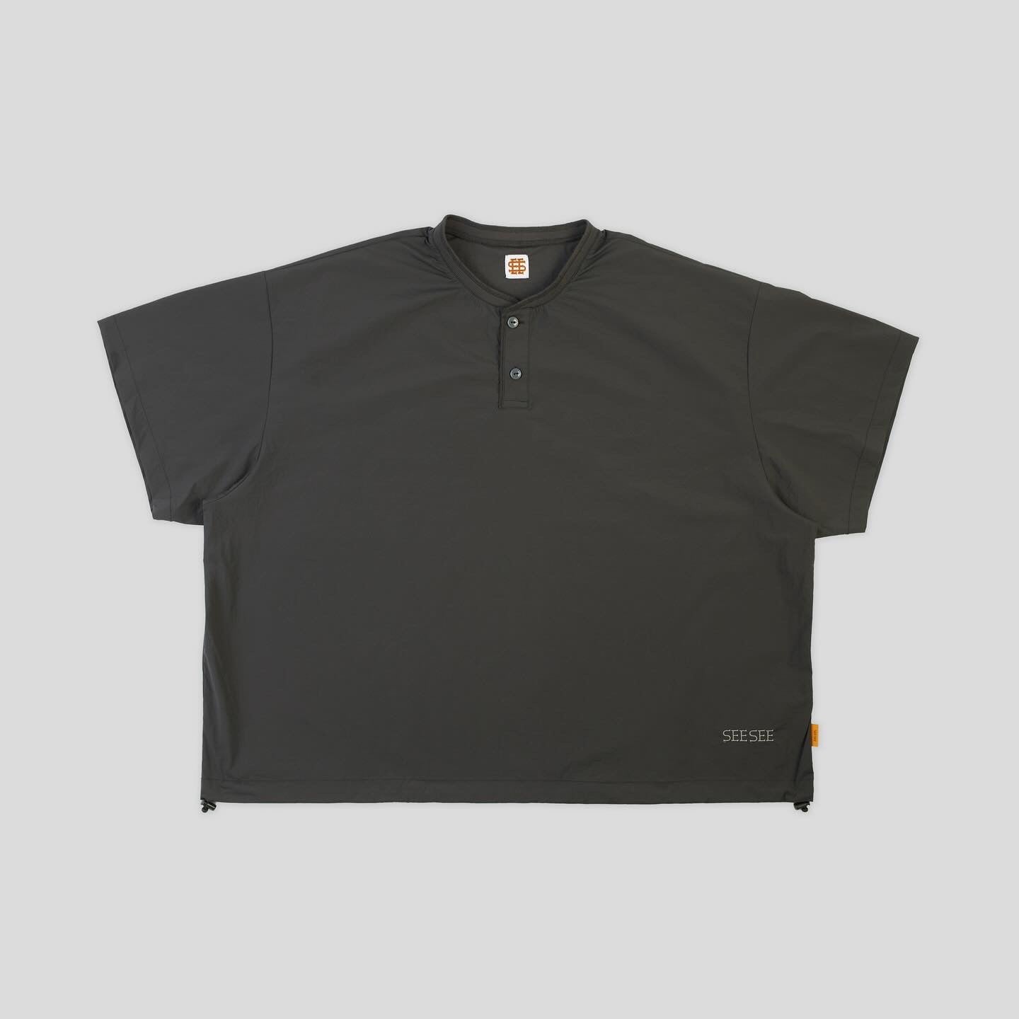 SEE SEE BIG NYLON HENLEY DRAWSTRINGS SS