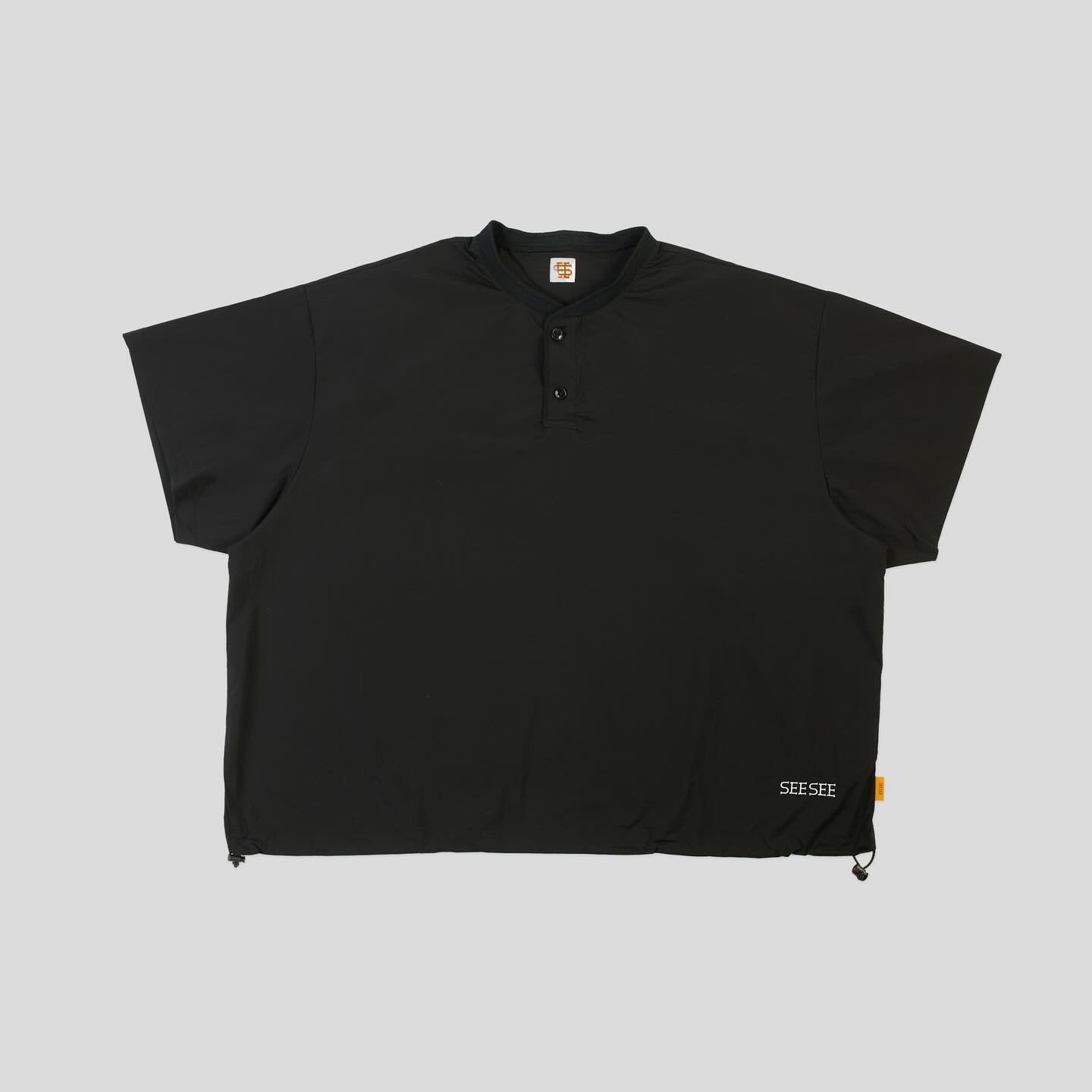 SEE SEE BIG NYLON HENLEY DRAWSTRINGS SS
