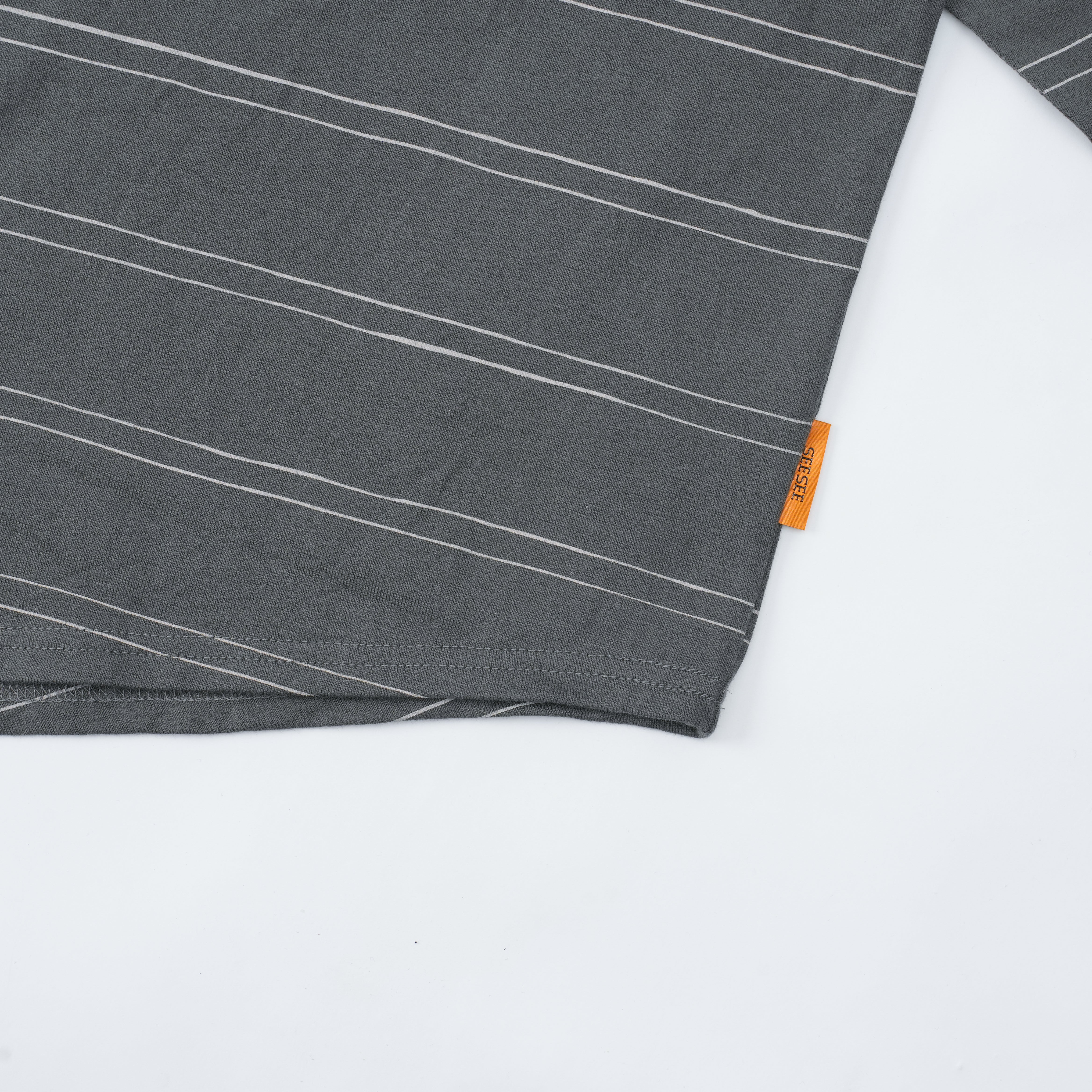 SEE SEE SUPER BIG ROUND LS DOUBLE STRIPE TEE