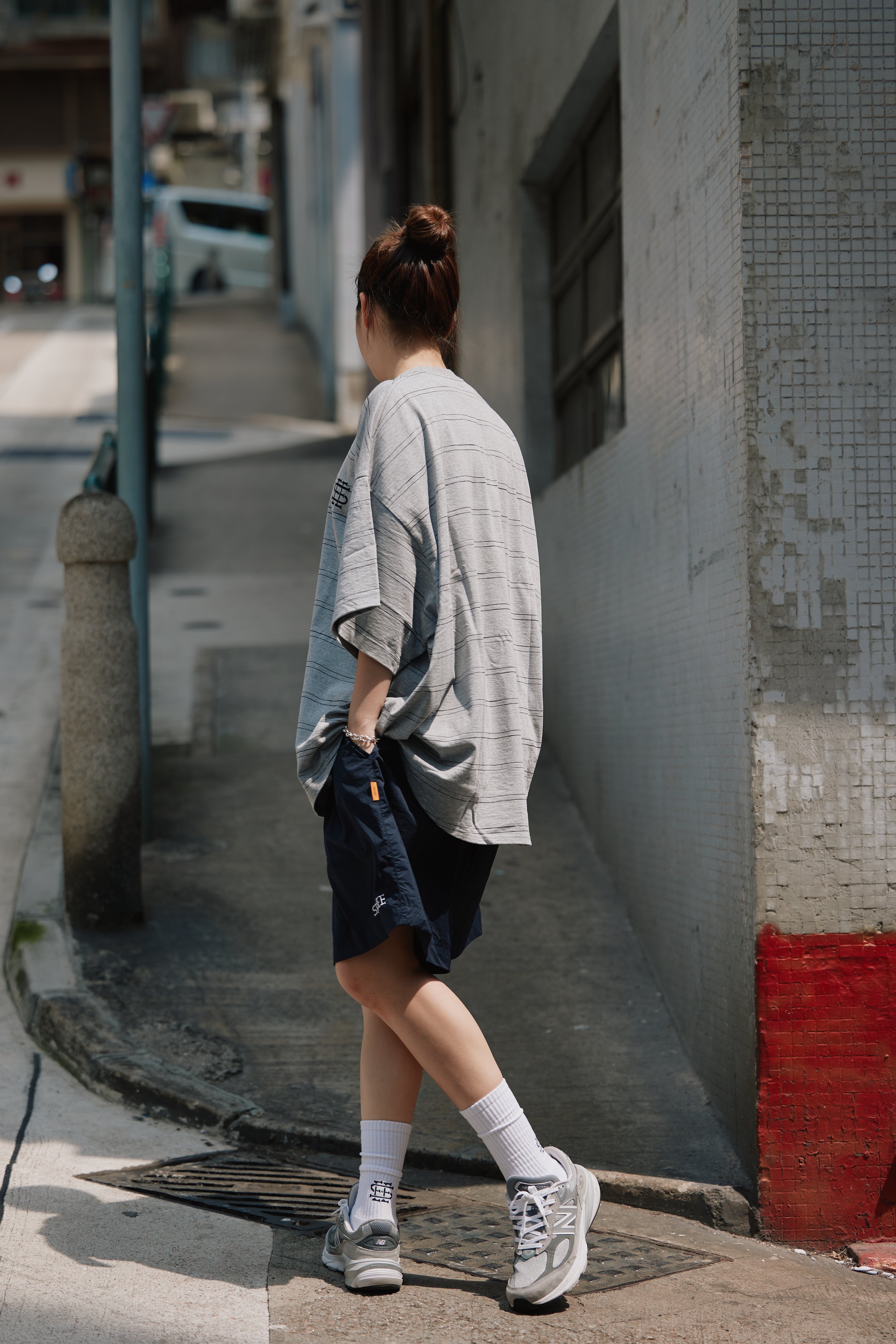 SEE SEE NYLON SPORTY BAGGY SHORTS