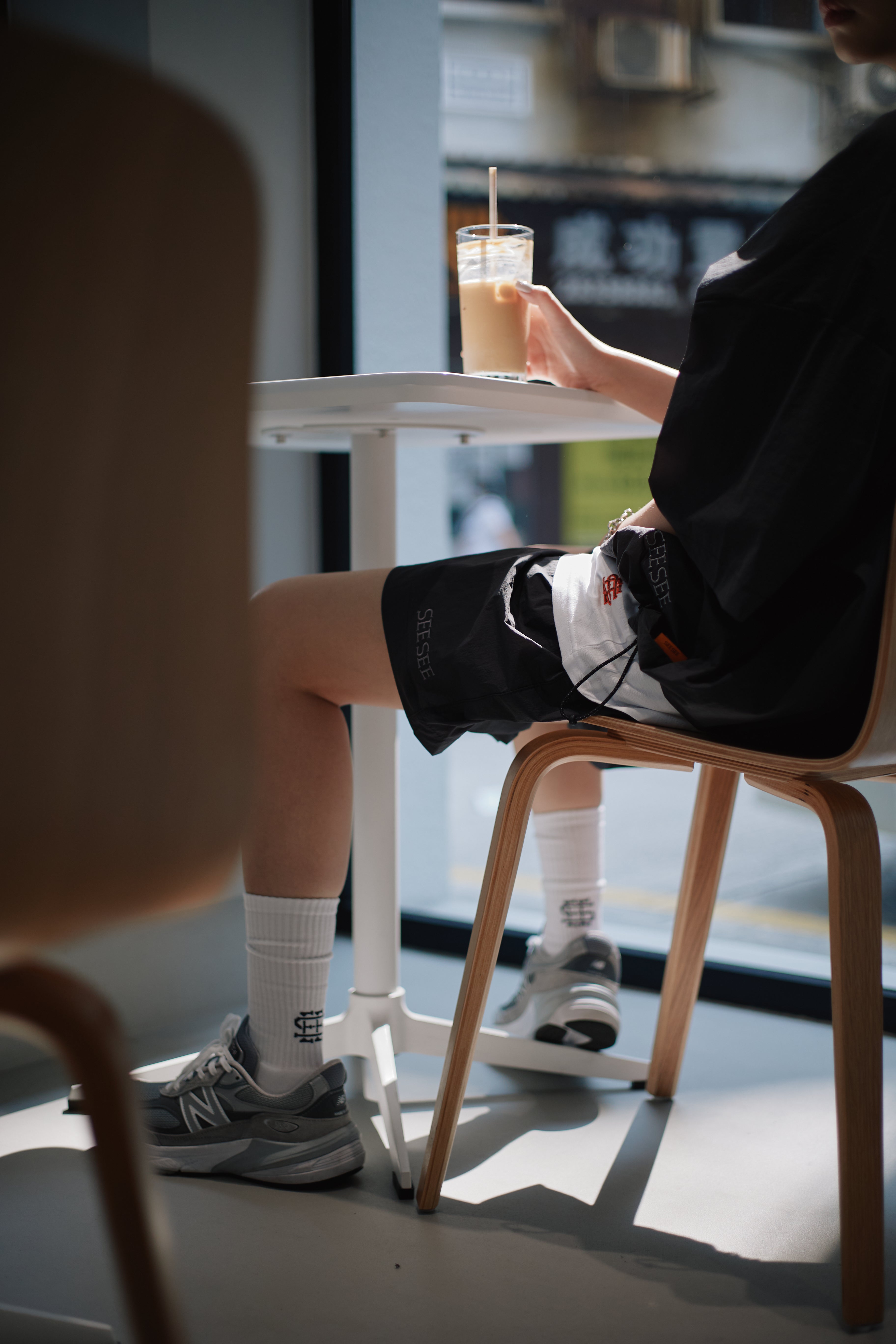 SEE SEE NYLON SPORTY BAGGY SHORTS