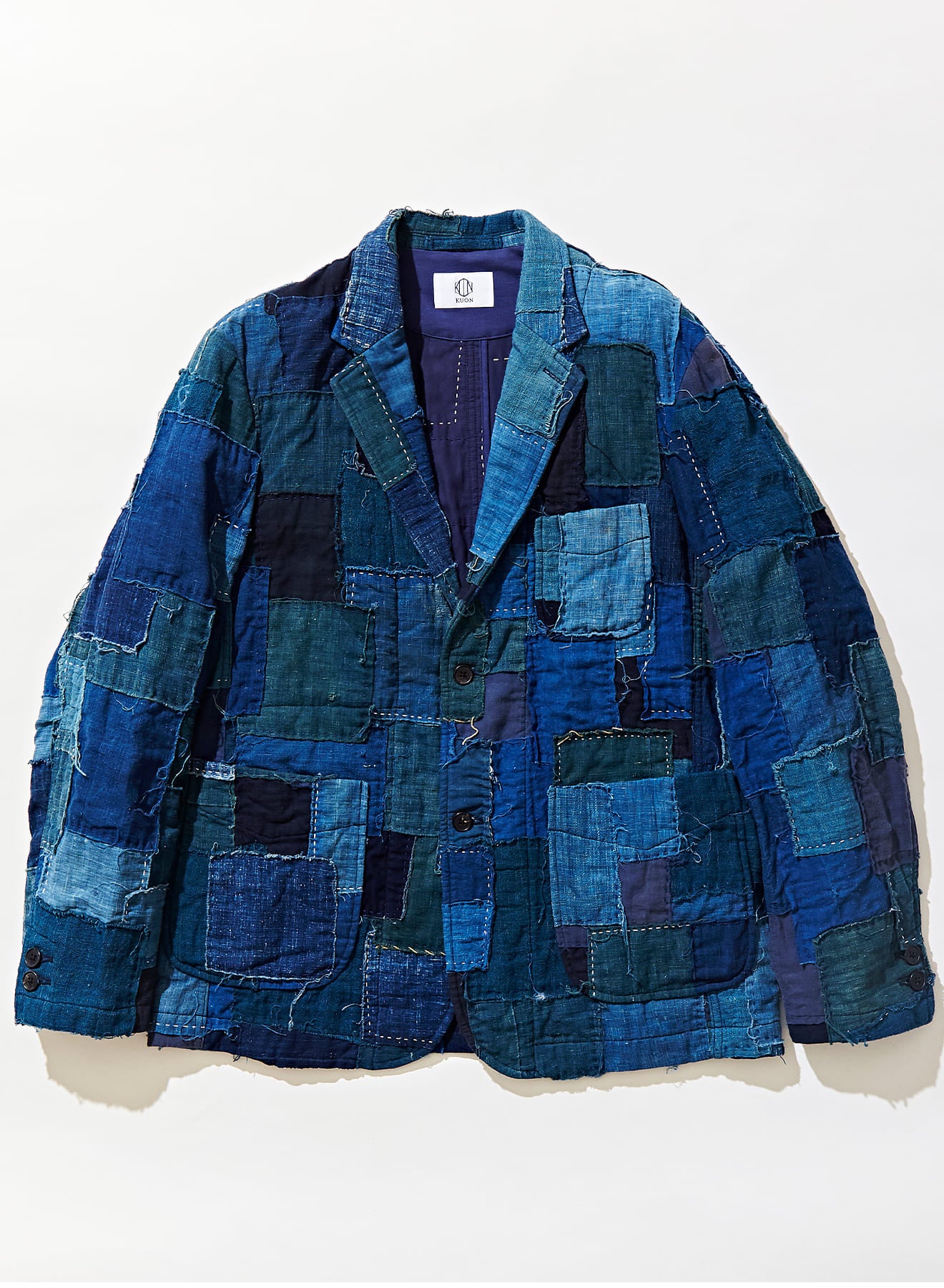 KUON 25SS Vintage Boro Patchwork Blazer
