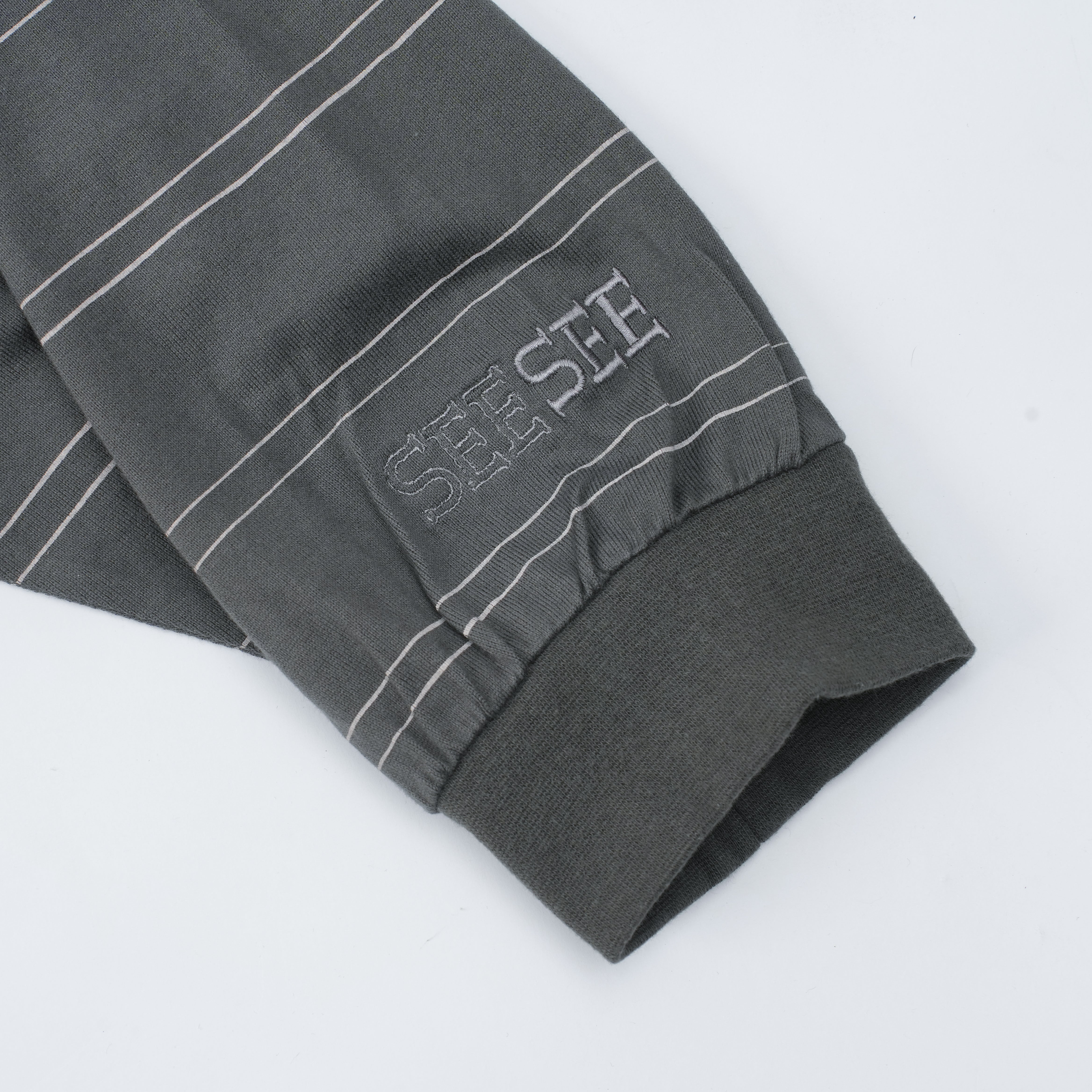 SEE SEE SUPER BIG ROUND LS DOUBLE STRIPE TEE