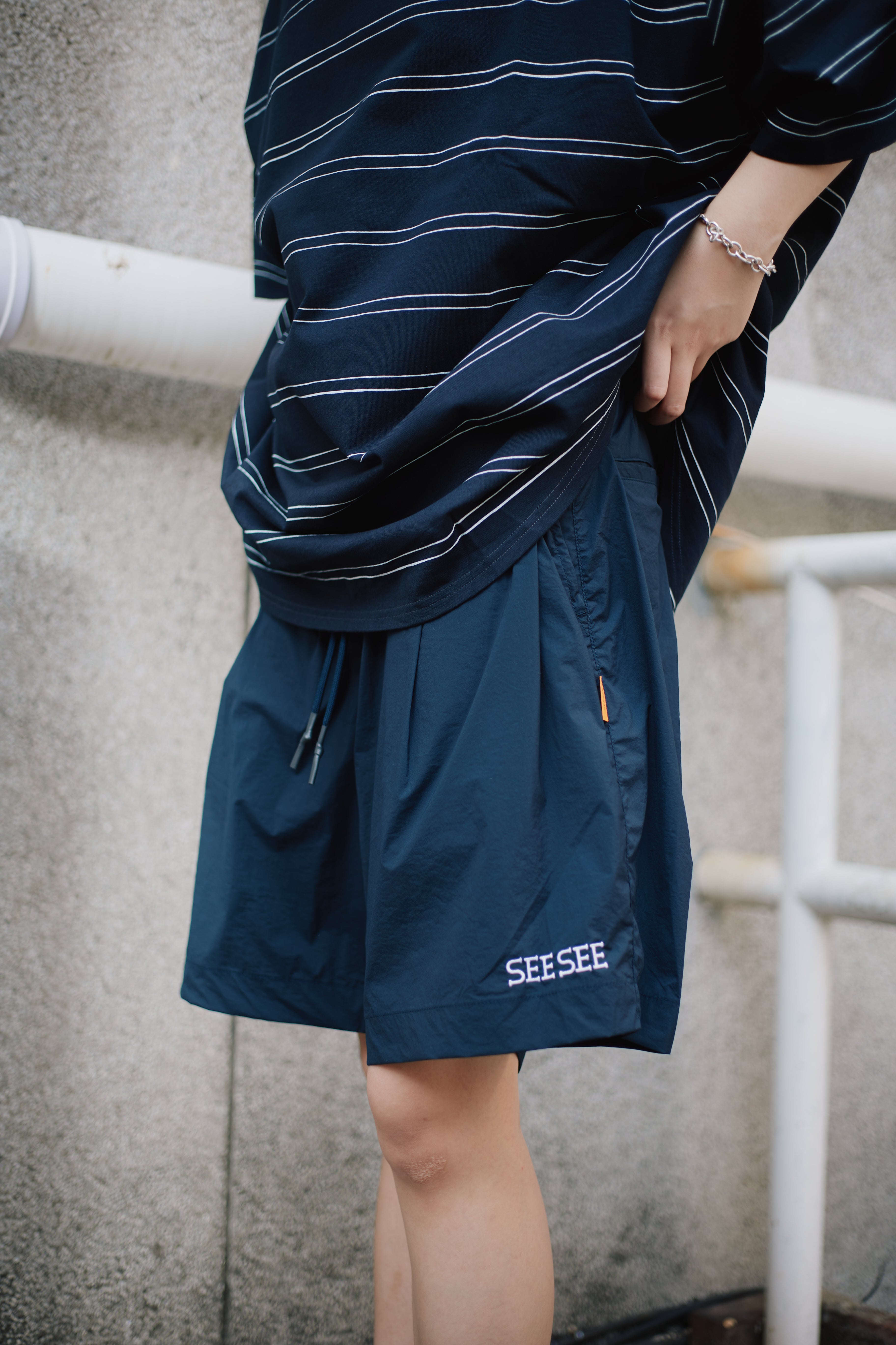 SEE SEE NYLON SPORTY BAGGY SHORTS