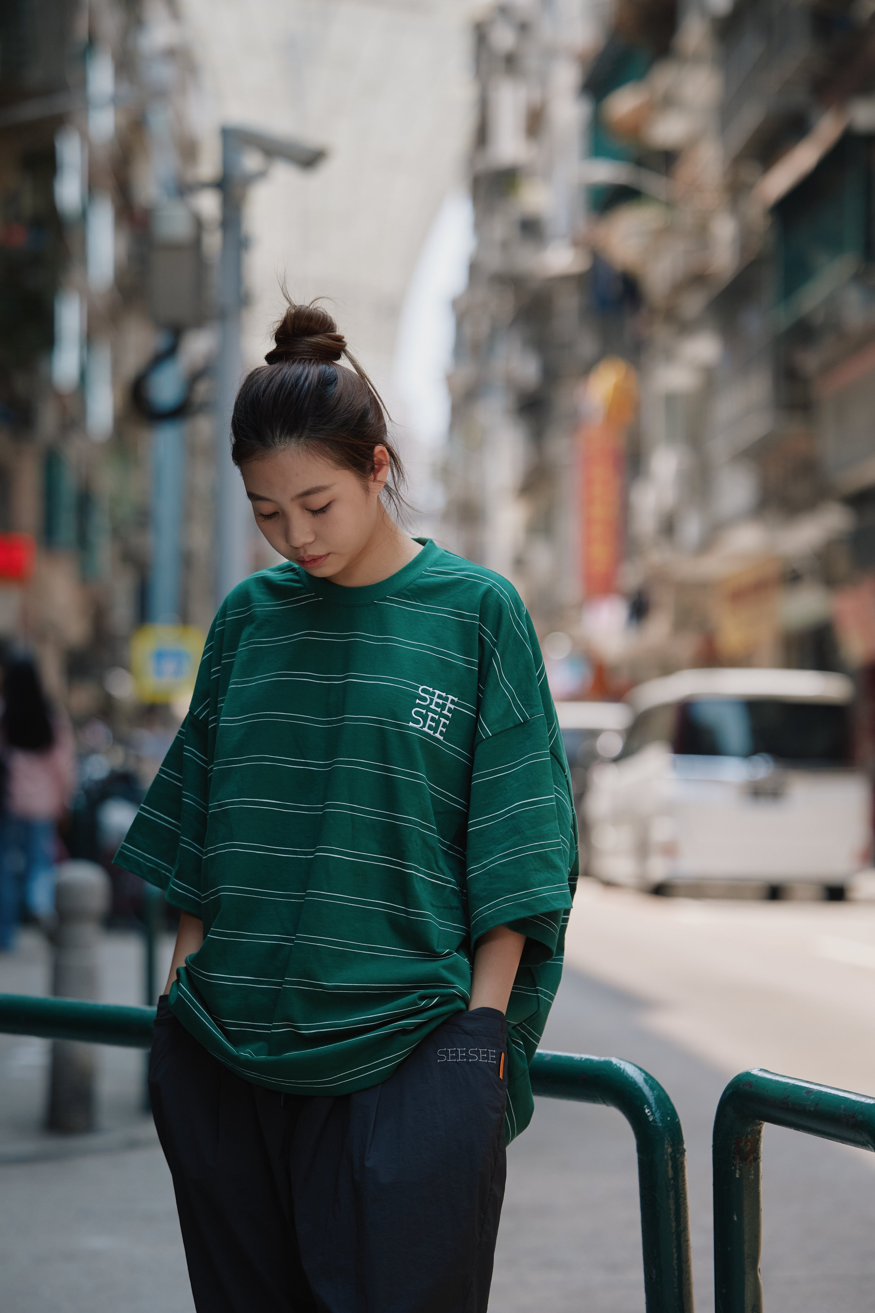 SEE SEE SUPER BIG FLAT SS DOUBLE STRIPE TEE