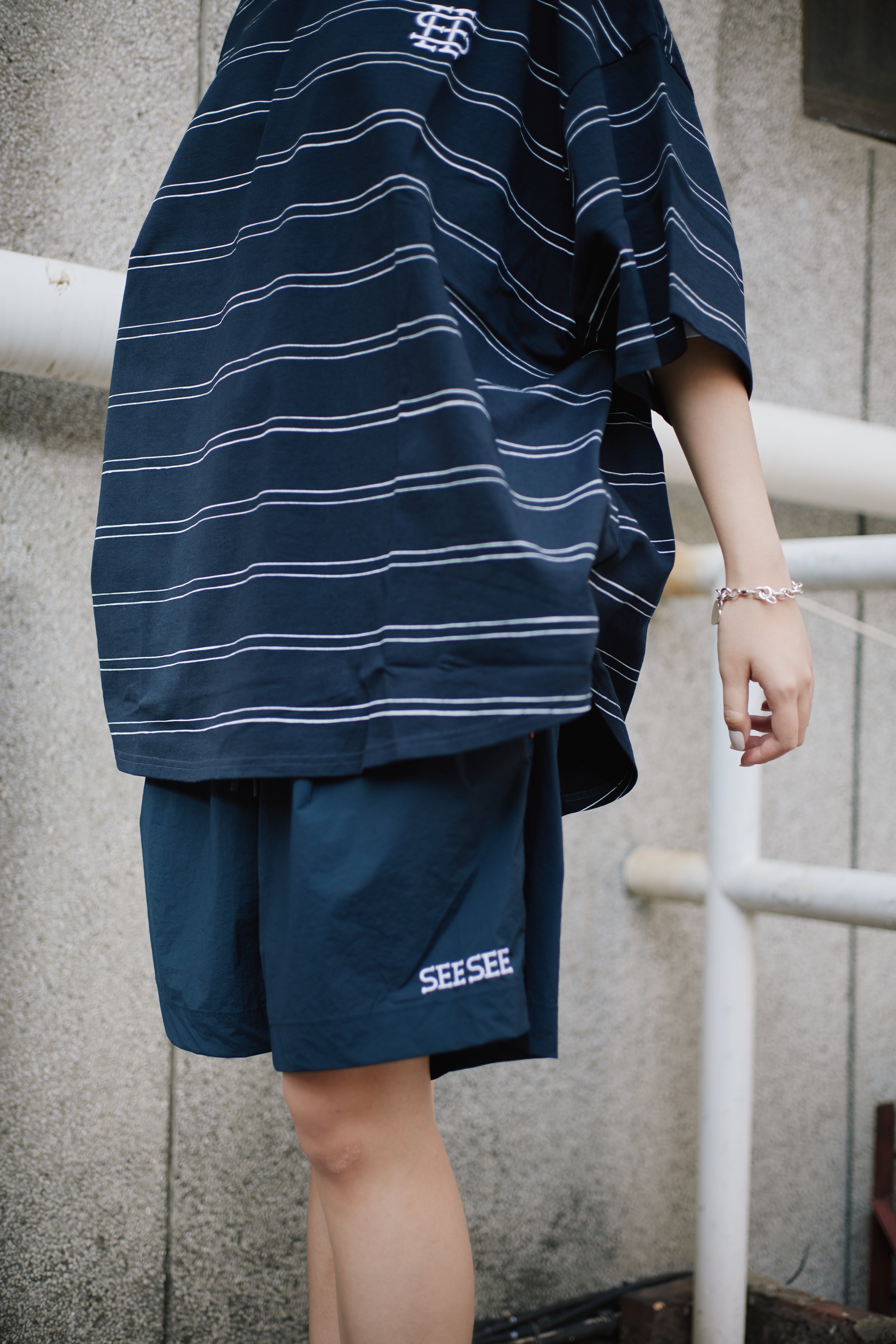 SEE SEE NYLON SPORTY BAGGY SHORTS