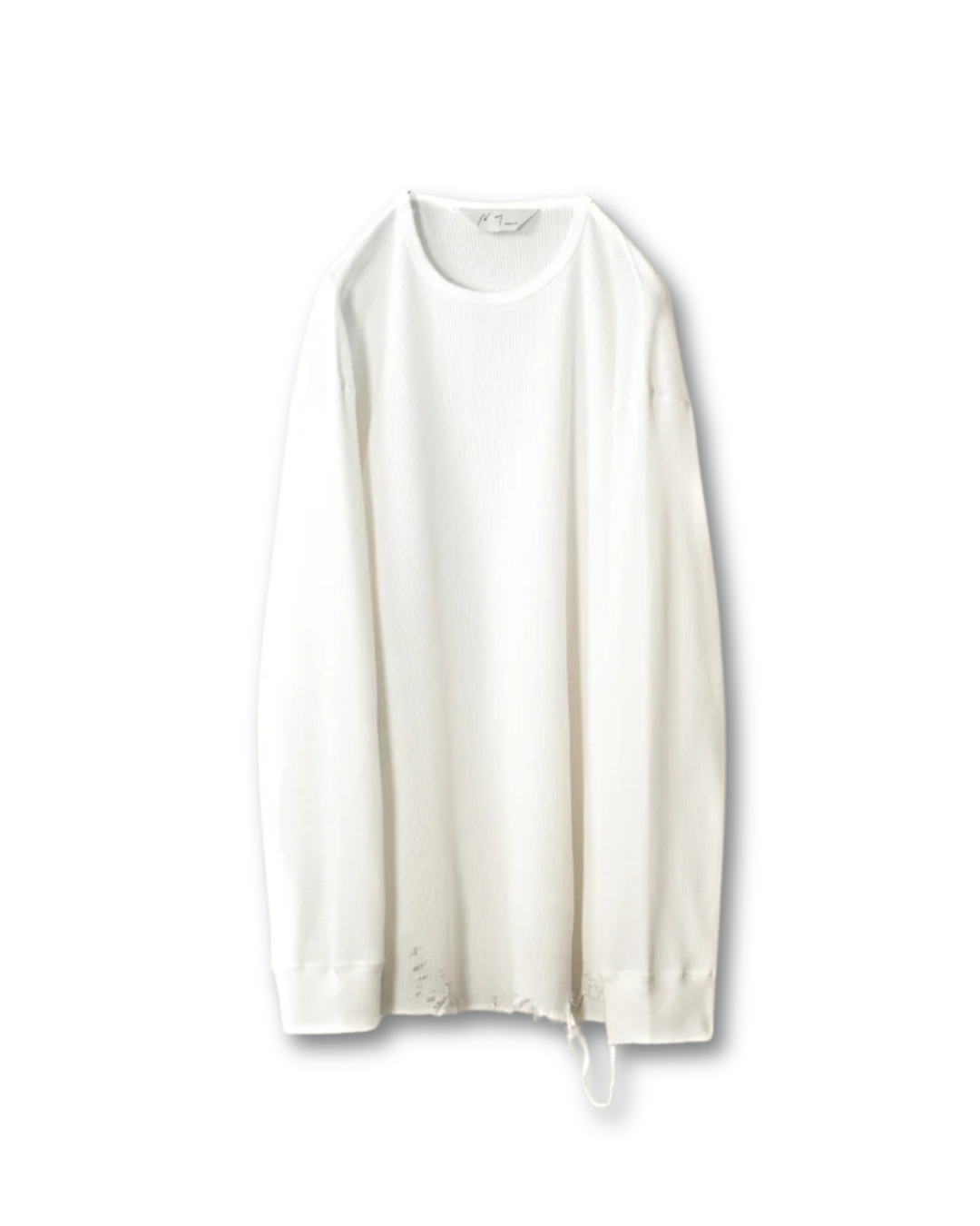 ANCELLM 26AW DAMAGE WAFFLE CREW LS