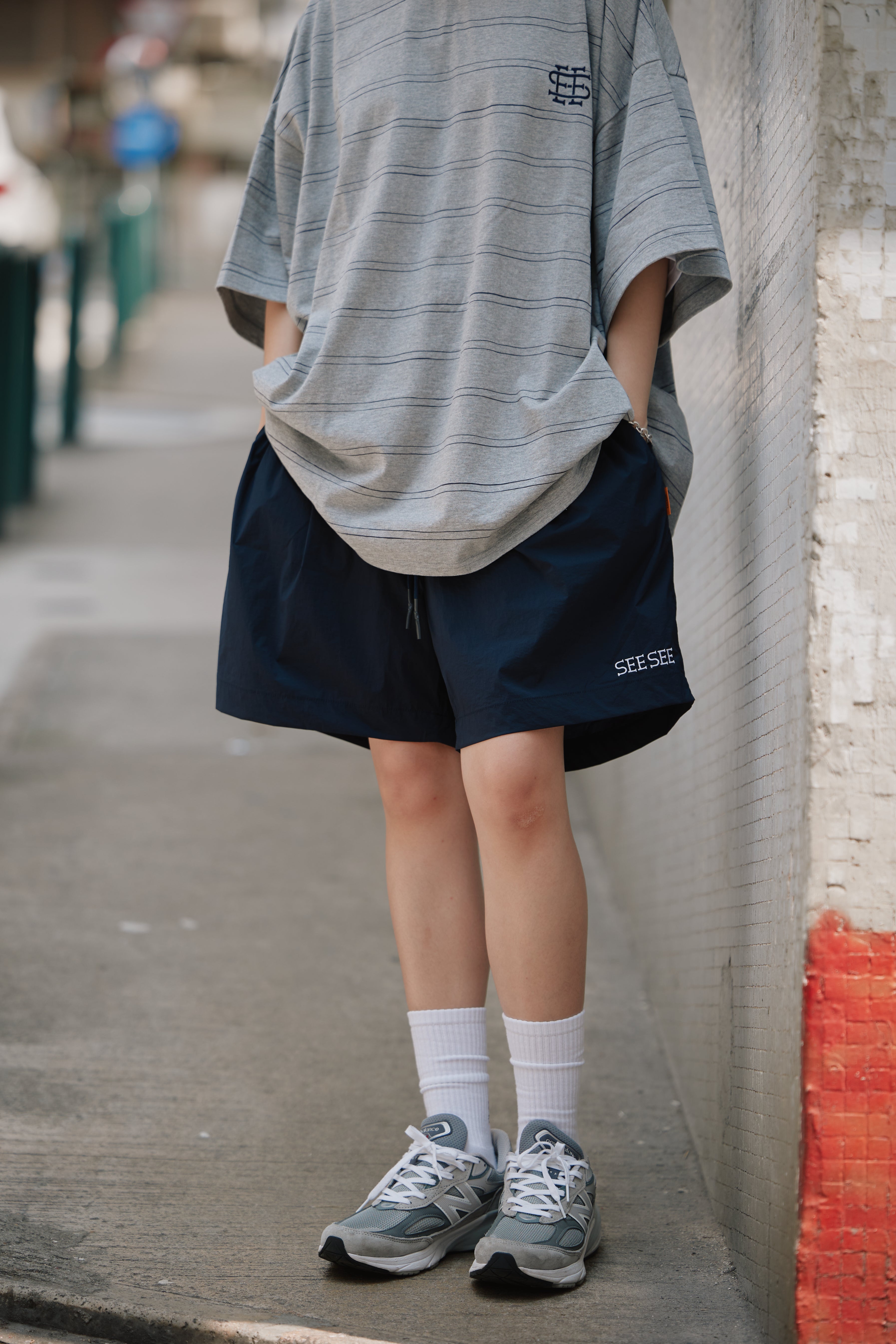SEE SEE NYLON SPORTY BAGGY SHORTS