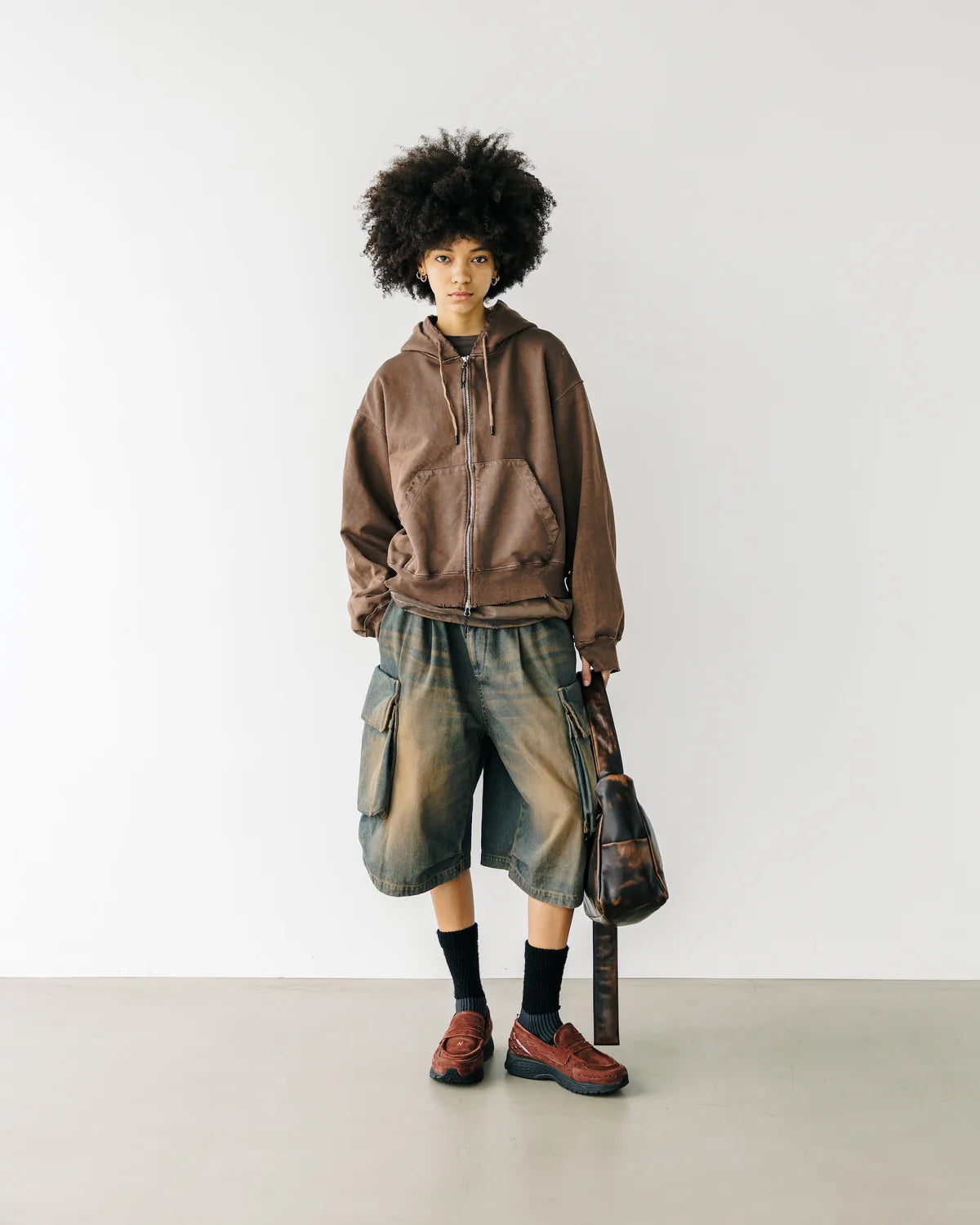 CLESSTE VINTAGE WASH SELVEDGE DENIM CITY MILITARY HALF PANTS