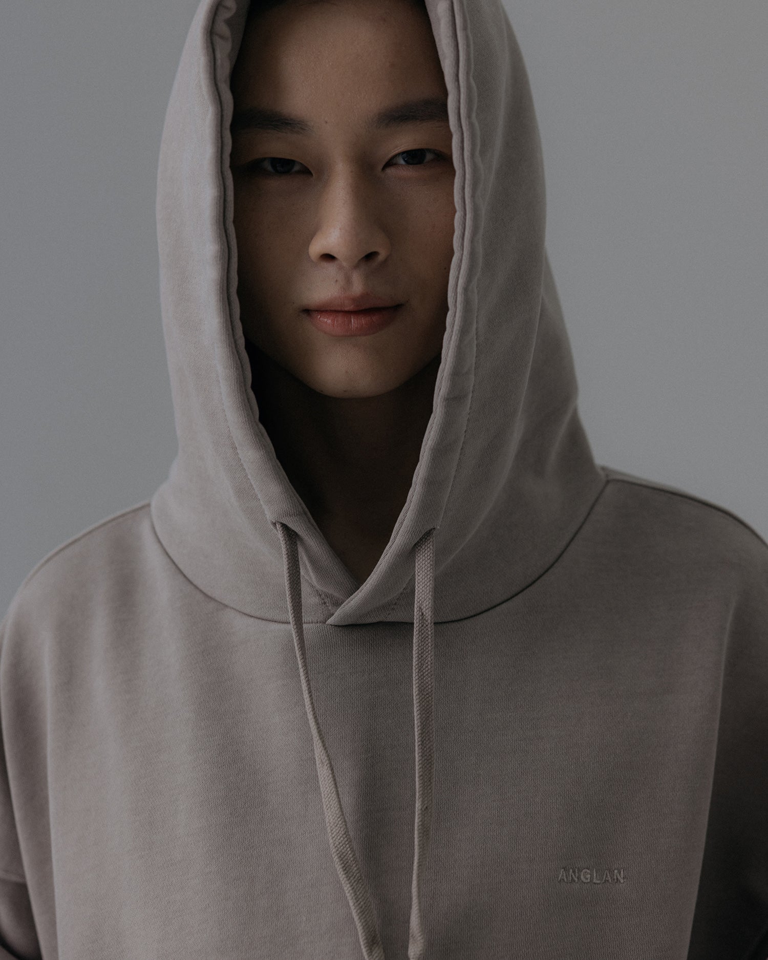 ANGLAN VALLEY TUCK SWEAT BALLOON HOODIE - WASHED