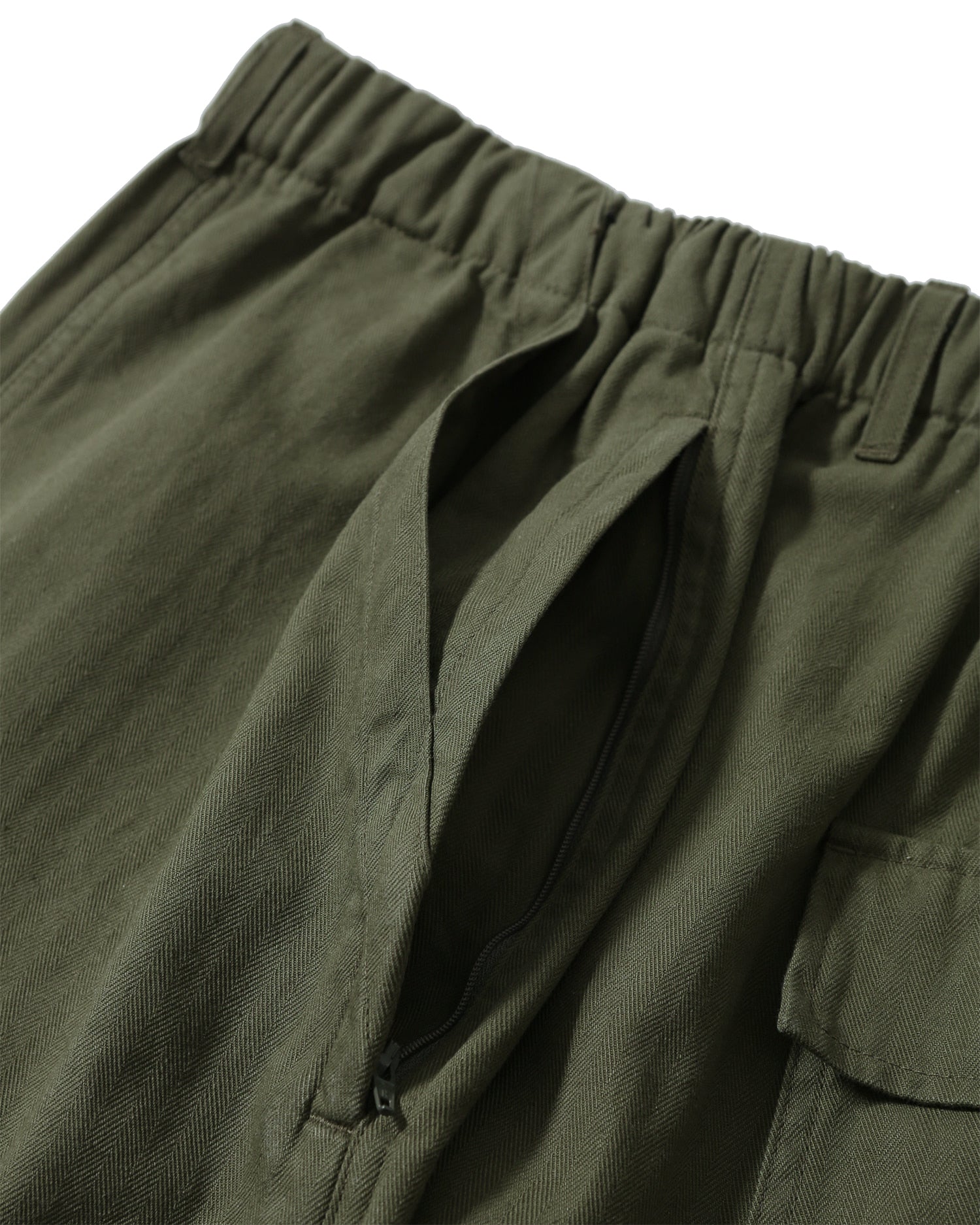 ANGLAN HERRINGBONE FATIGUE BALLOON PANTS