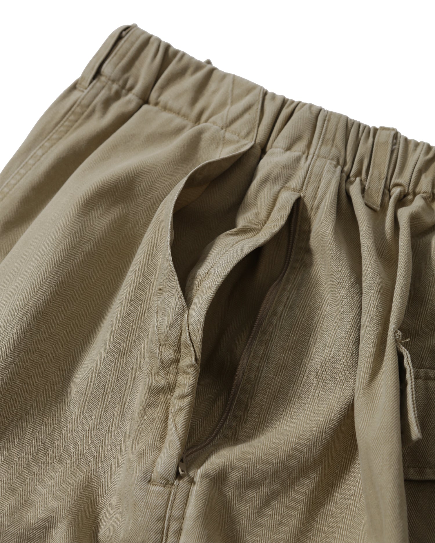 ANGLAN HERRINGBONE FATIGUE BALLOON PANTS