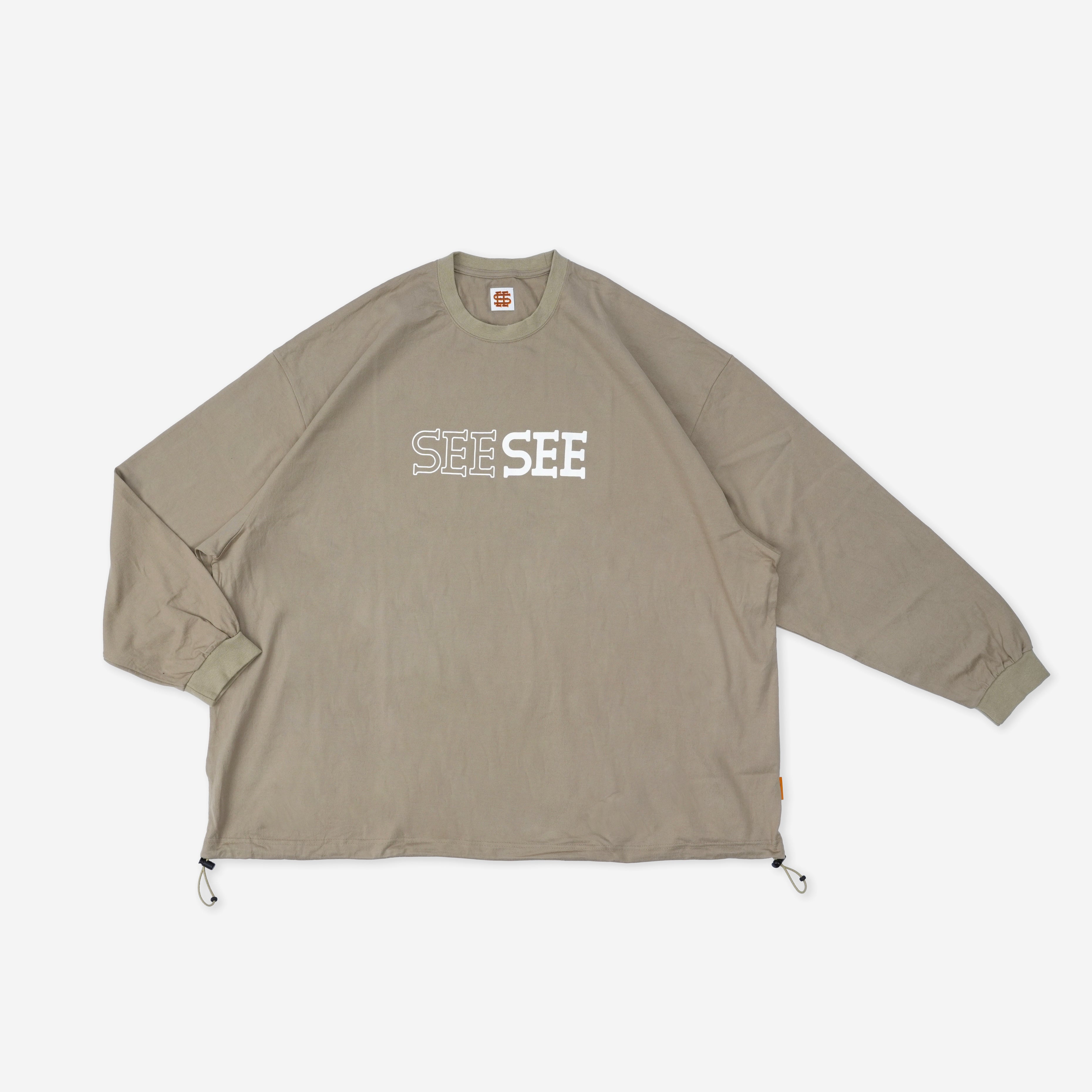SEE SEE SUPER BIG FLAT LS TEE W DRAWSTRINGS
