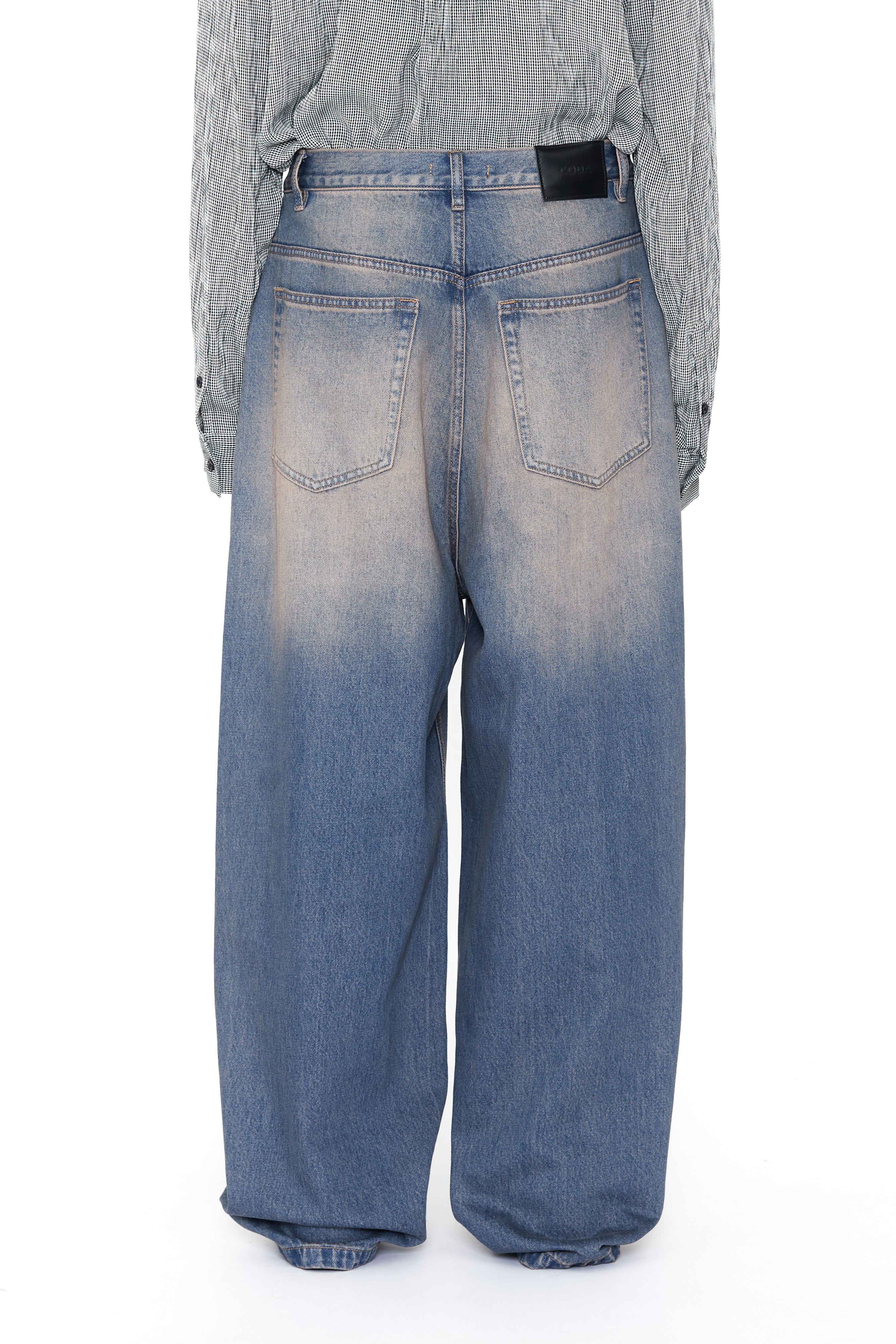 CODA 26SS DUST INDIGO ACID WASHED EXTENDED CUT LUFT JEANS