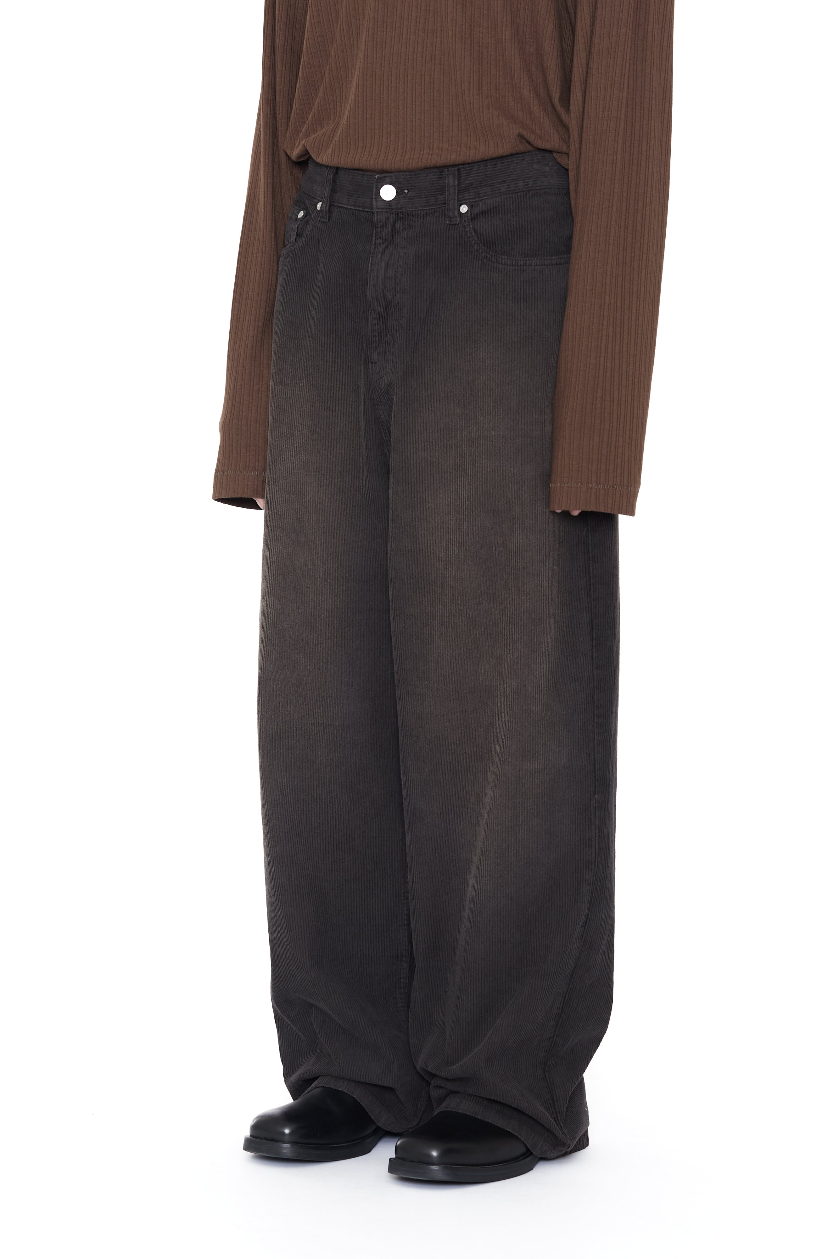 CODA 26SS GREY WASHED CORDUROY EXTENDED CUT LUFT PANTS