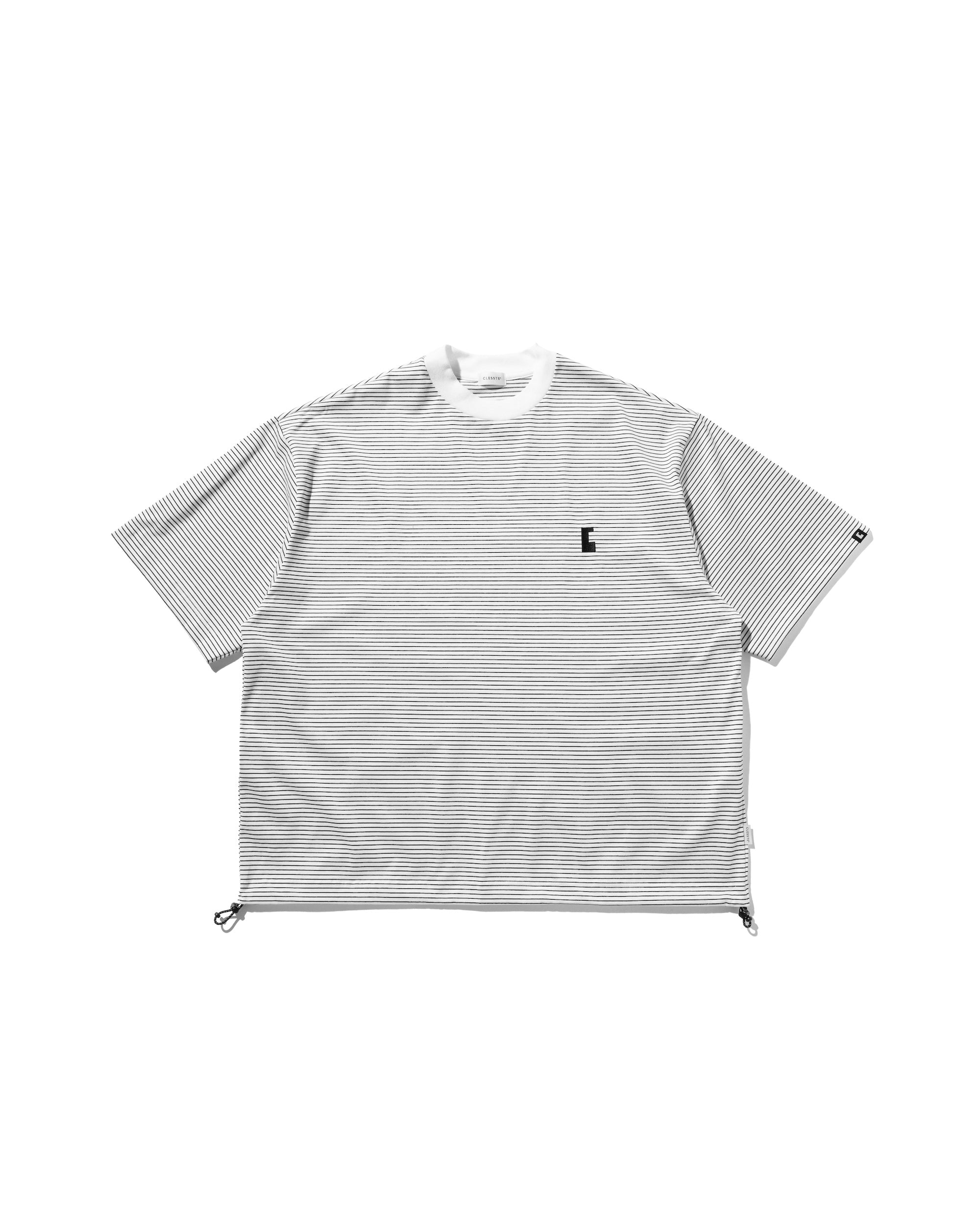 CLESSTE "C"STRIPED MASSIVE T-SHIRT WITH DRAWSTRINGS