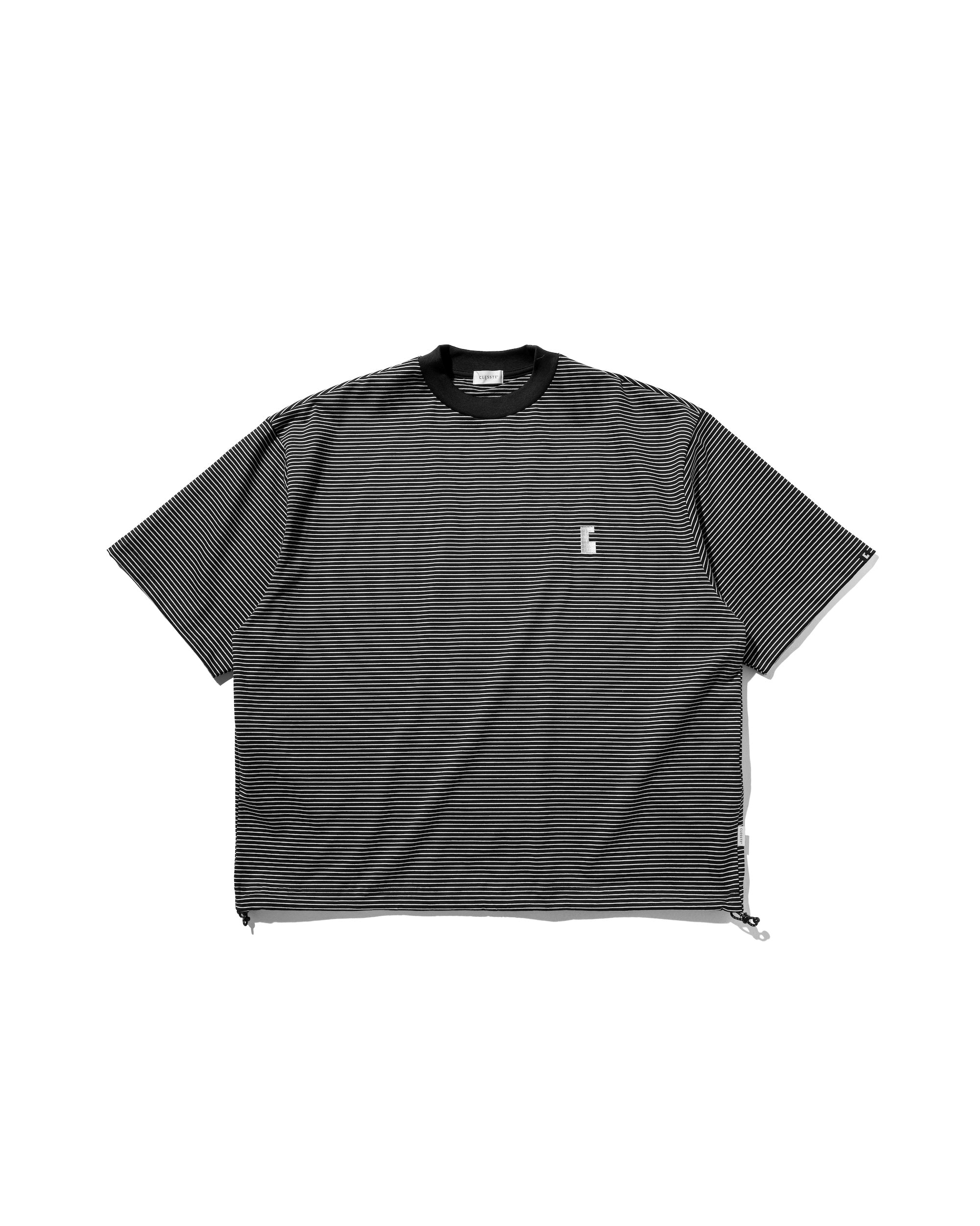 CLESSTE "C"STRIPED MASSIVE T-SHIRT WITH DRAWSTRINGS