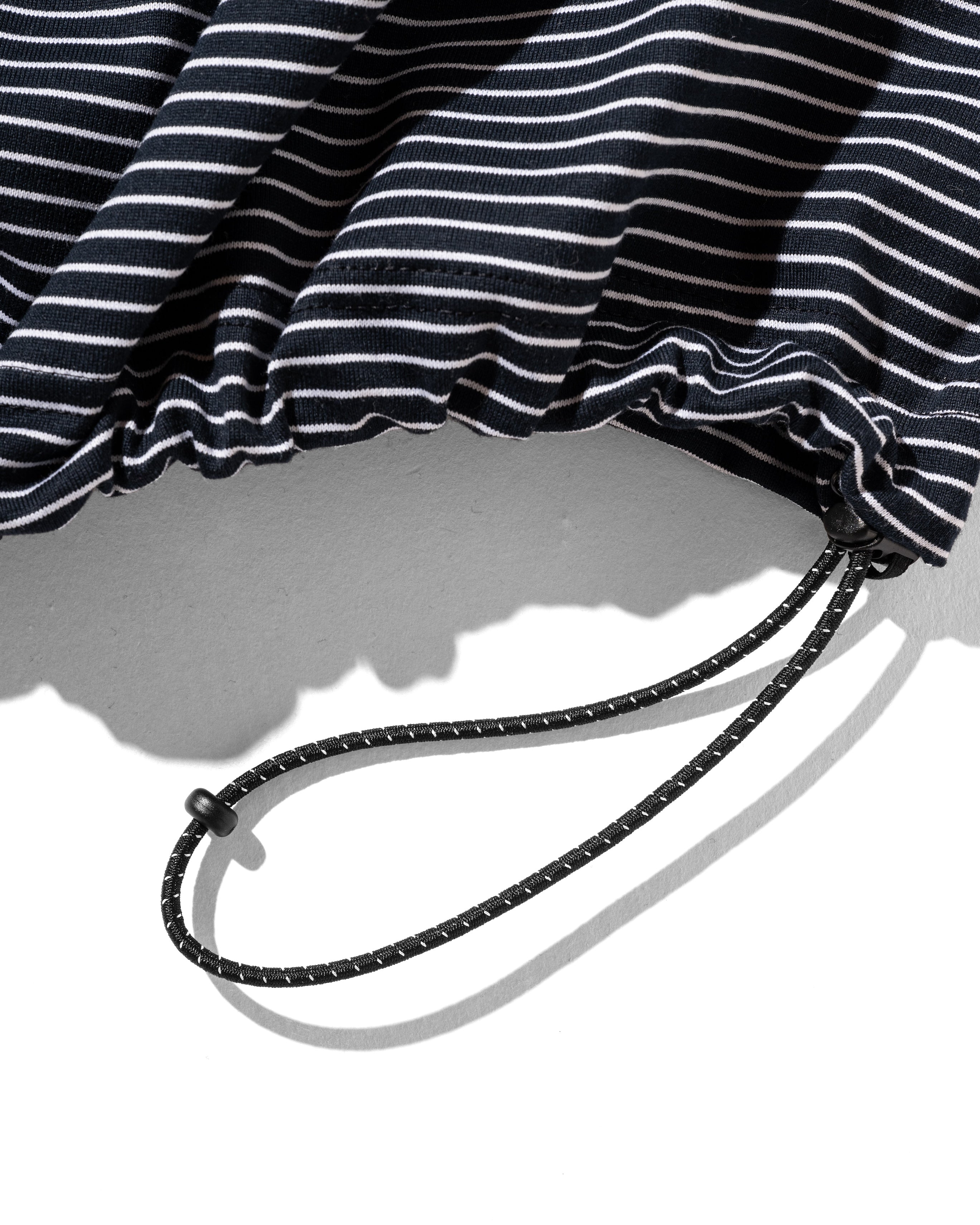 CLESSTE "C"STRIPED MASSIVE T-SHIRT WITH DRAWSTRINGS