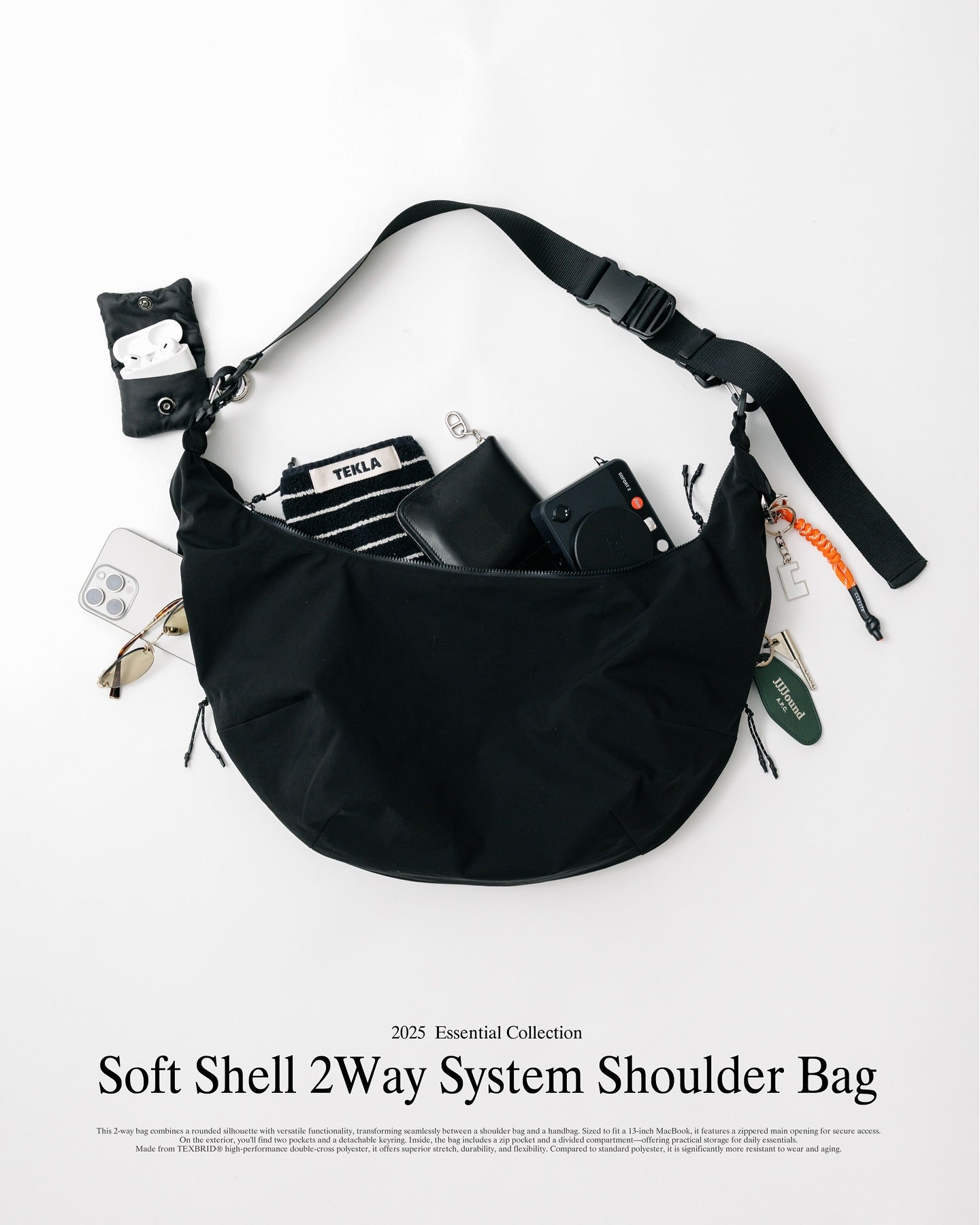 CLESSTE SOFT SHELL 2WAY SYSTEM SHOULDER BAG