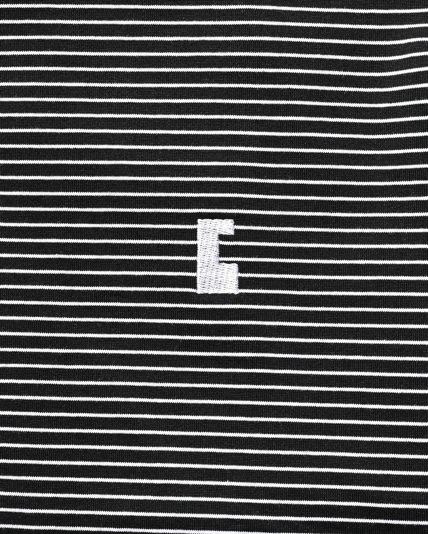 CLESSTE EMBROIDERY LOGO STRIPED S/S POLO WITH DRAWSTRINGS