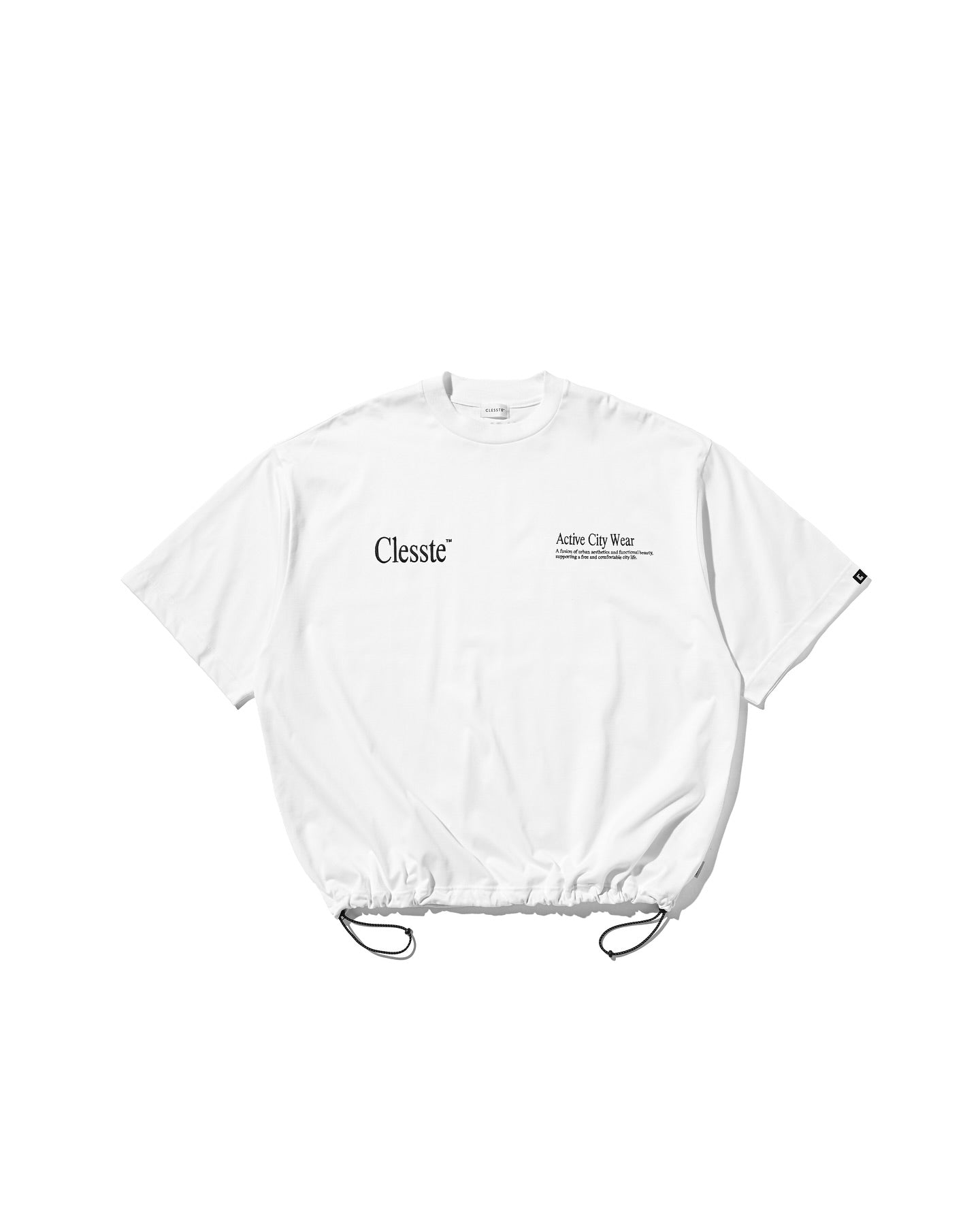 CLESSTE ENBROIDERY MASSIVE T-SHIRT WITH DRAWSTRINGS