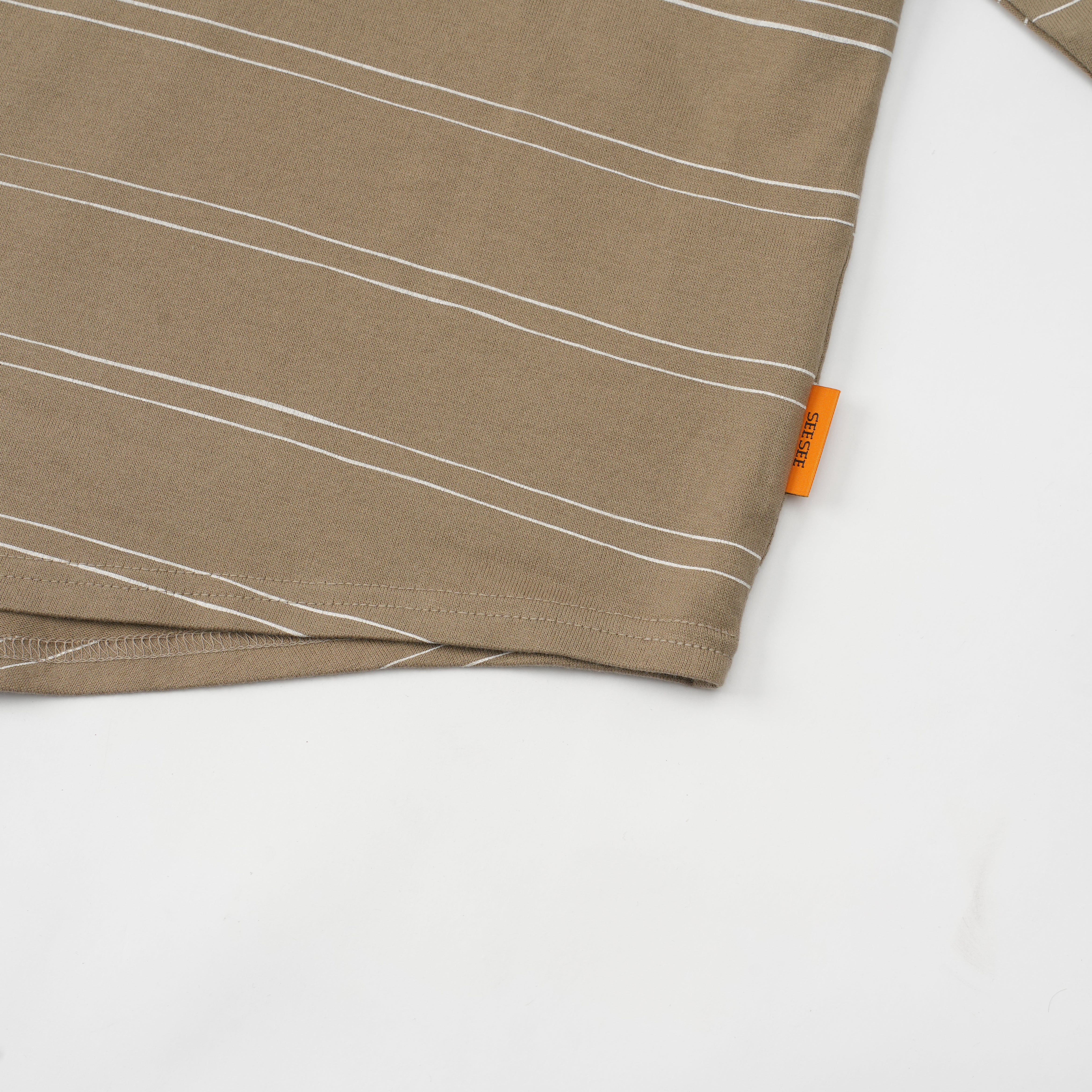 SEE SEE SUPER BIG ROUND LS DOUBLE STRIPE TEE