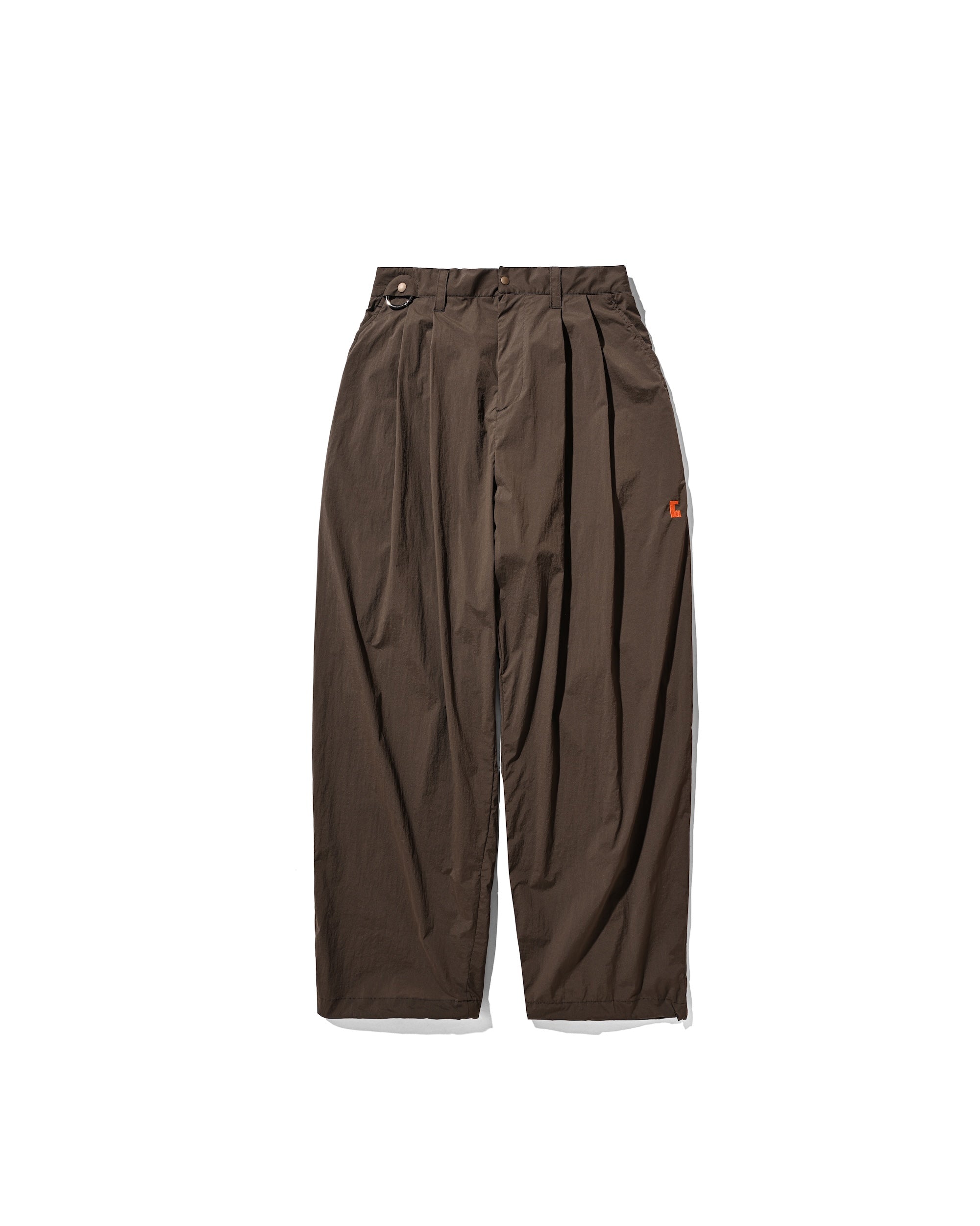 CLESSTE CRISPY NYLON CITY UNIFORM WIDE TAPERED PANTS