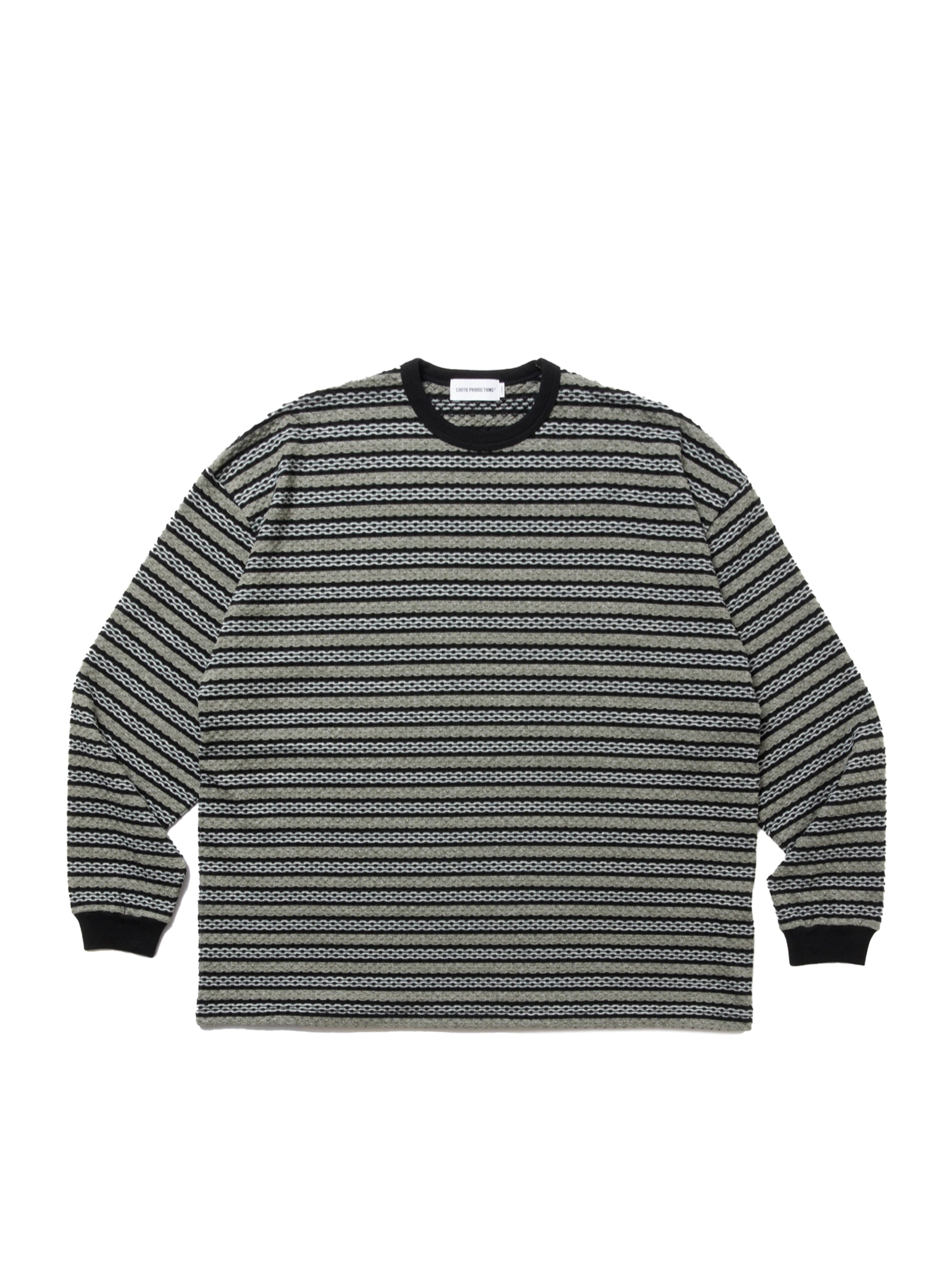 COOTIE PRODUCTIONS 25SS Jacquard Border L/S Tee