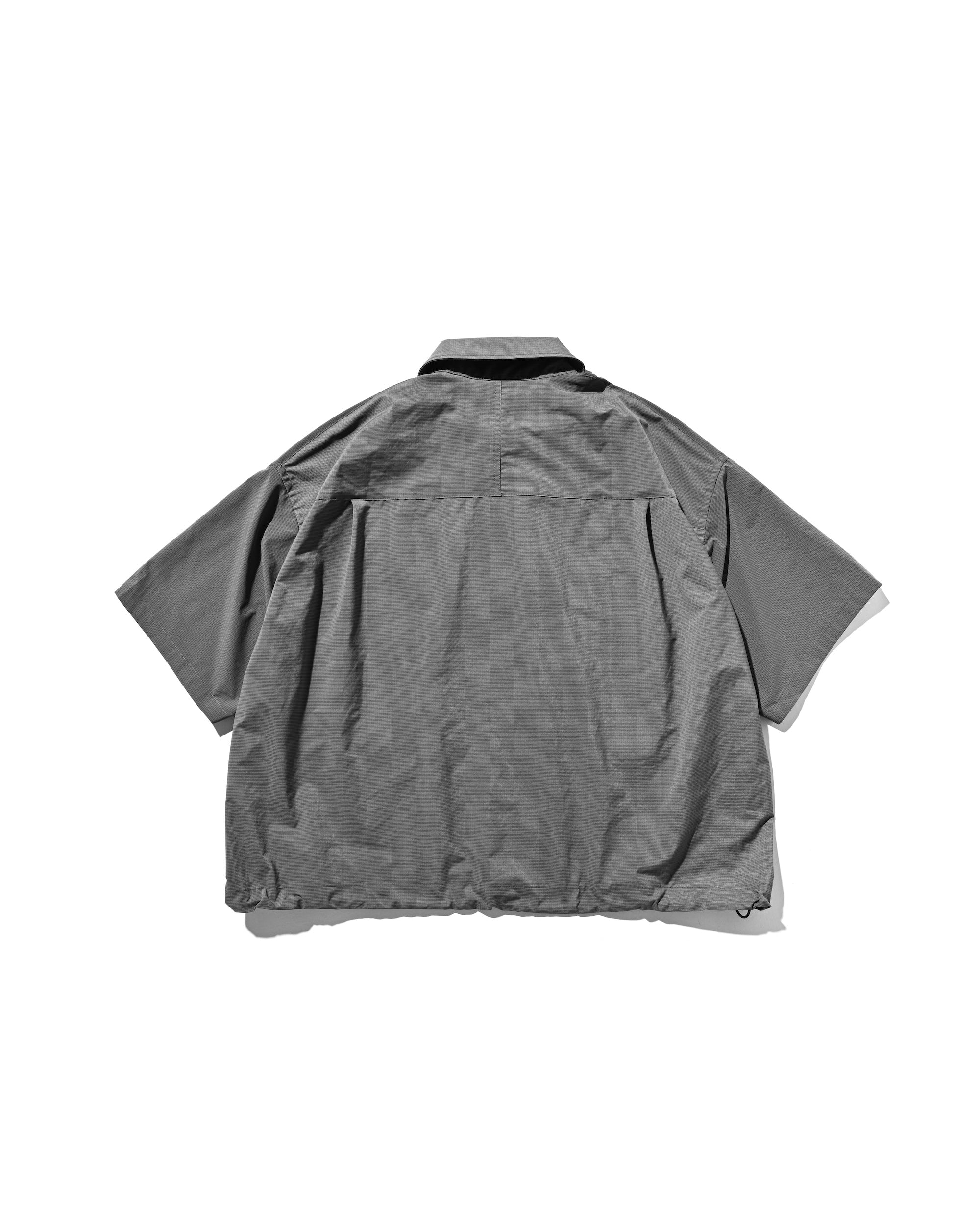 CLESSTE GRAPH CHECK WADING S/S SHIRT JACKET(CHARCOAL×BLACK)