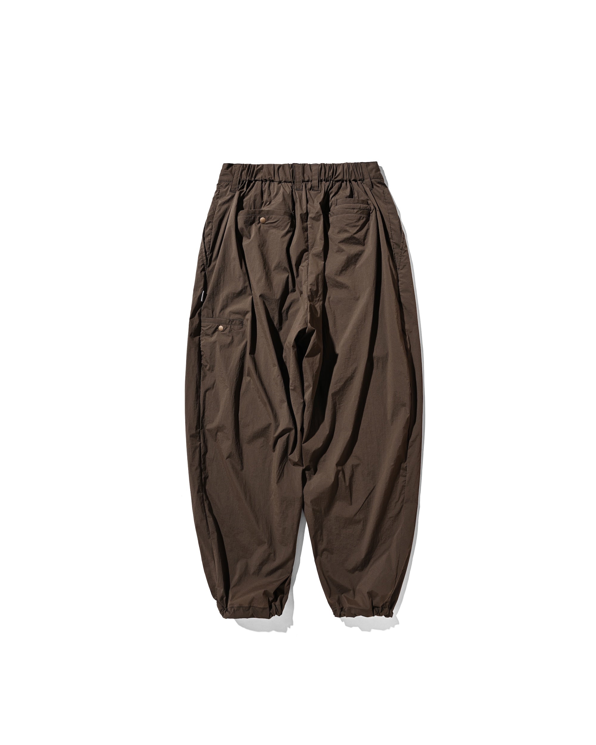 CLESSTE CRISPY NYLON CITY UNIFORM WIDE TAPERED PANTS