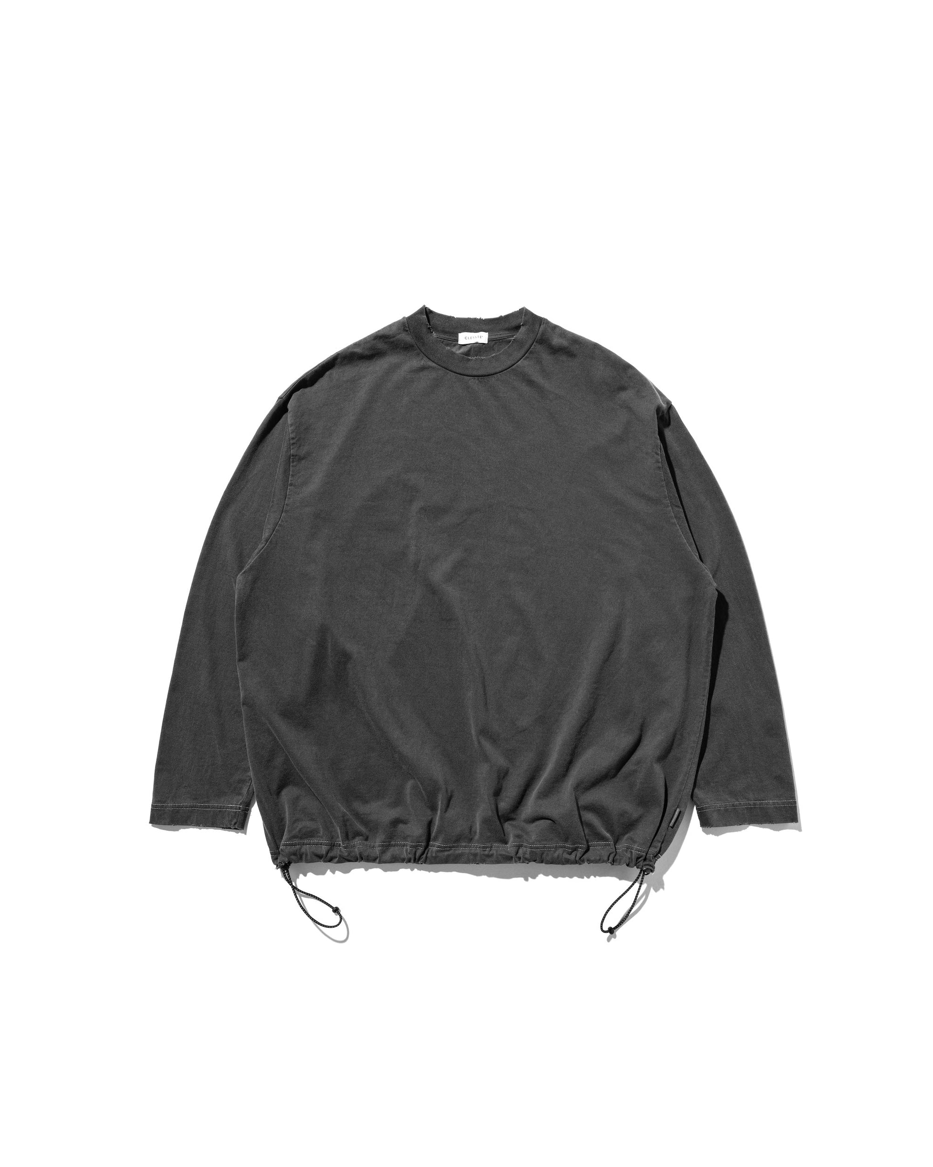 CLESSTE 25SS PIGMENT DYED L/S T-SHIRT WITH DRAWSTRINGS