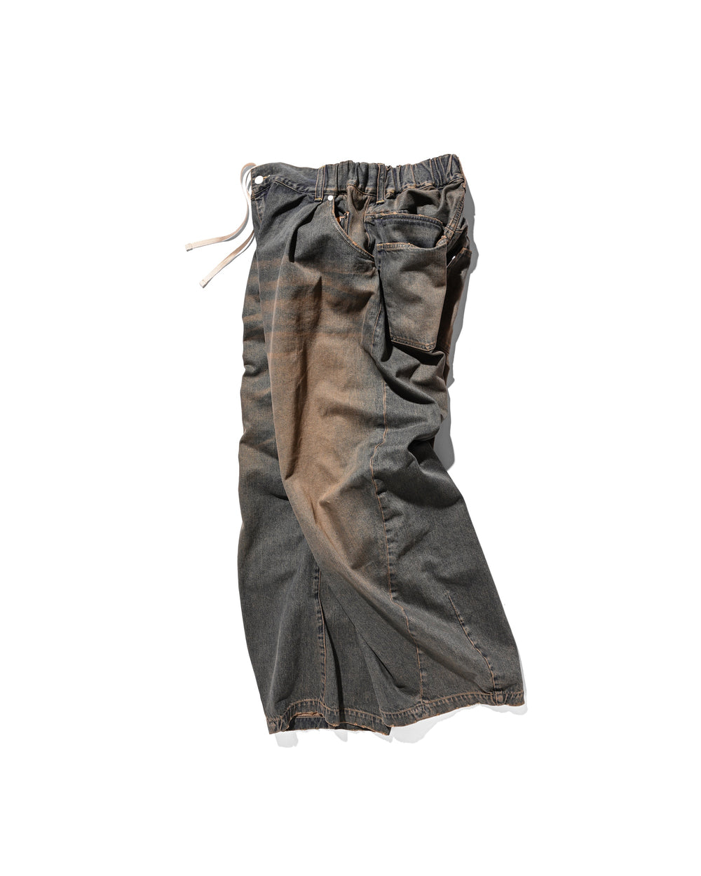 CLESSTE VINTAGE DYED SELVEDGE DENIM BARREL LEG PANTS