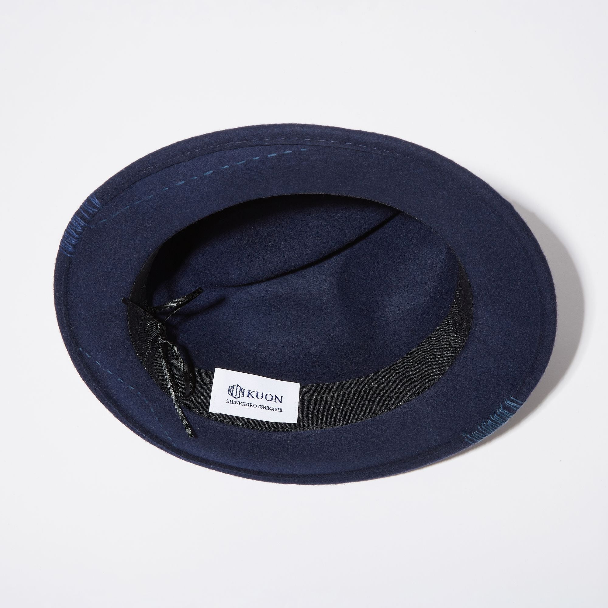 KUON Sashiko Fedora Hat