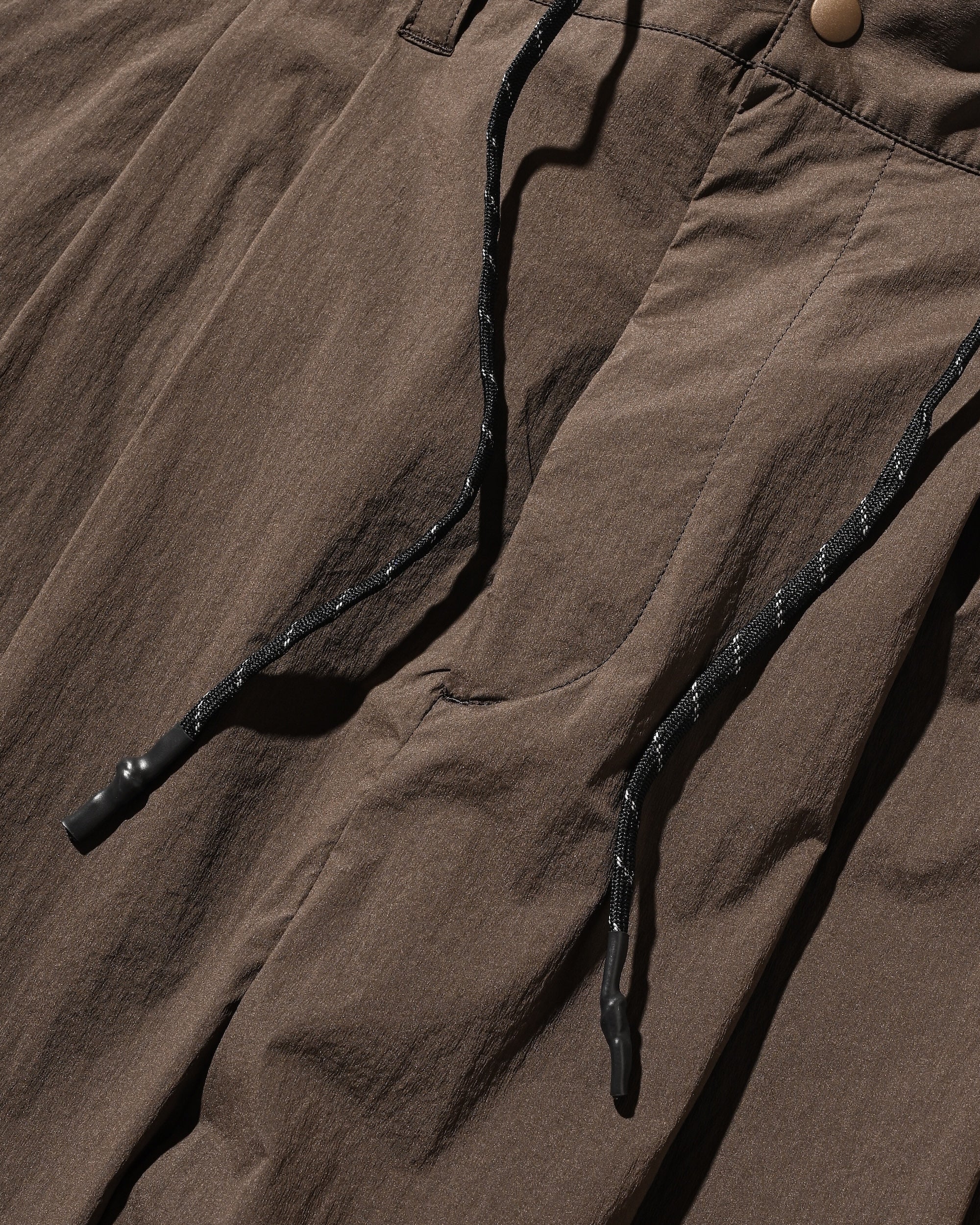 CLESSTE CRISPY NYLON CITY UNIFORM WIDE TAPERED PANTS