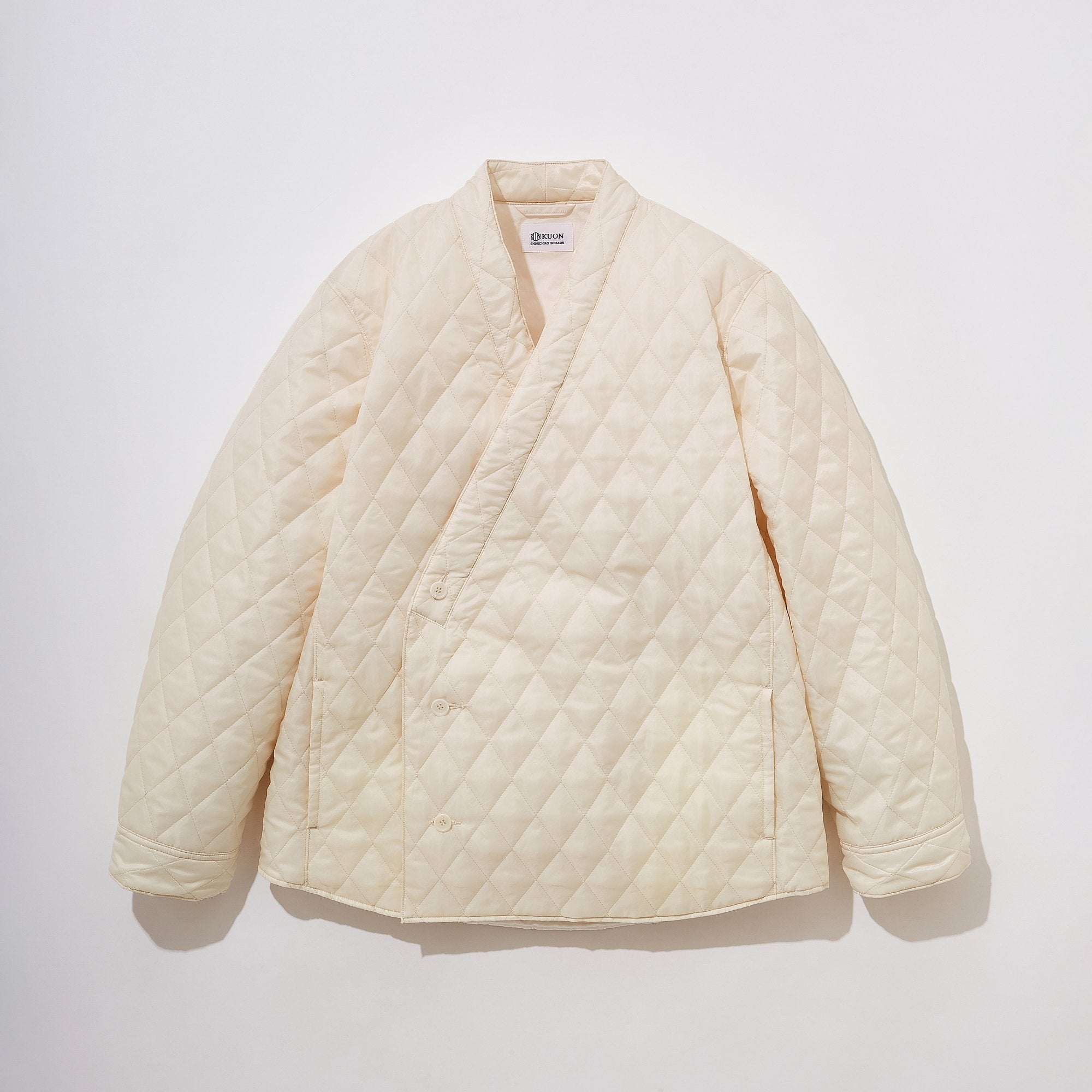 KUON Kimono Collar Quilted Shirket