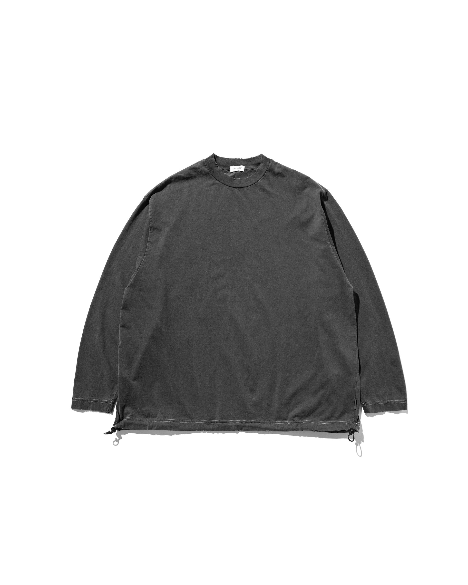 CLESSTE 25SS PIGMENT DYED L/S T-SHIRT WITH DRAWSTRINGS