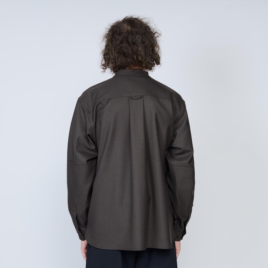 UNTRACE 25AW _200 TPO Band Collar Shirt