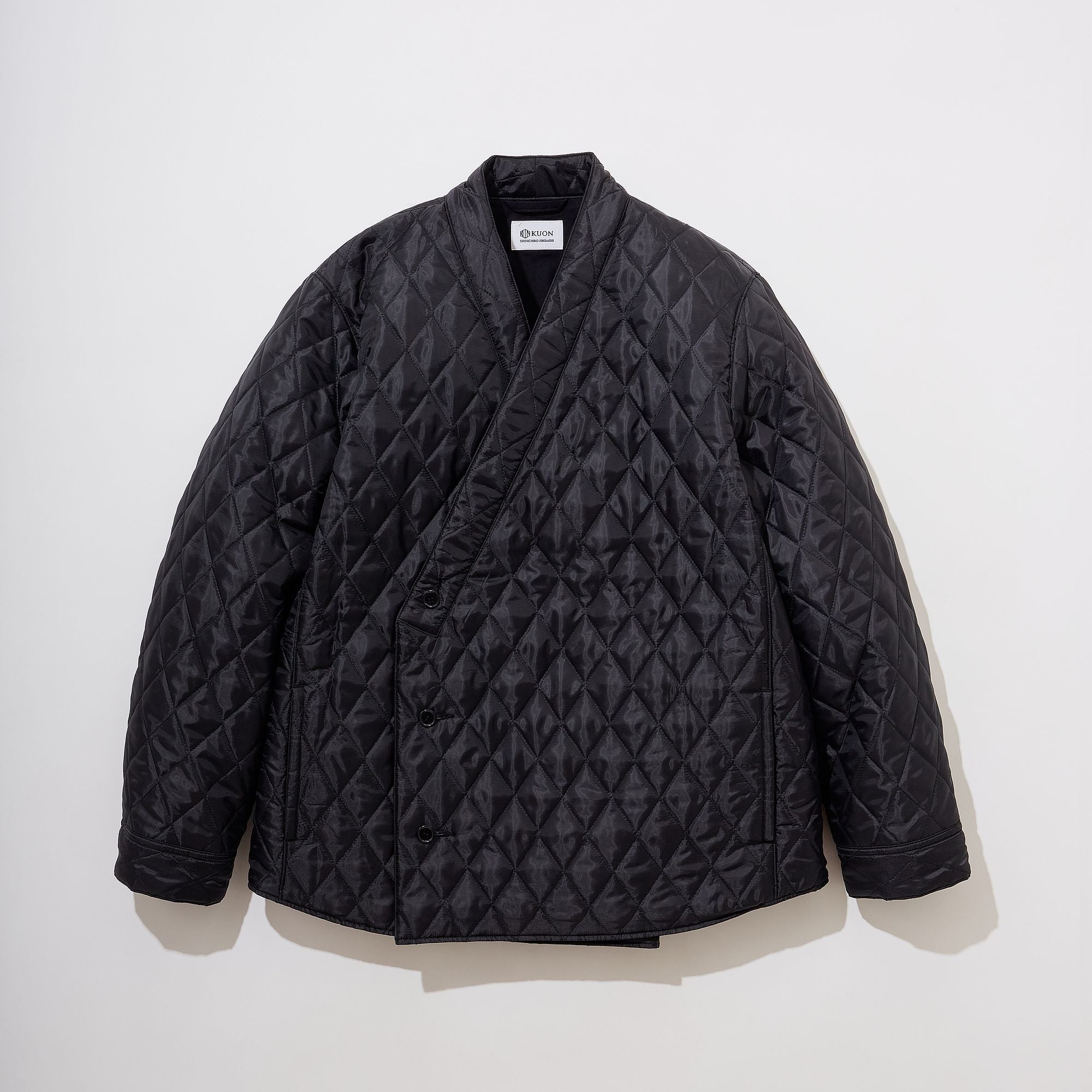 KUON Kimono Collar Quilted Shirket