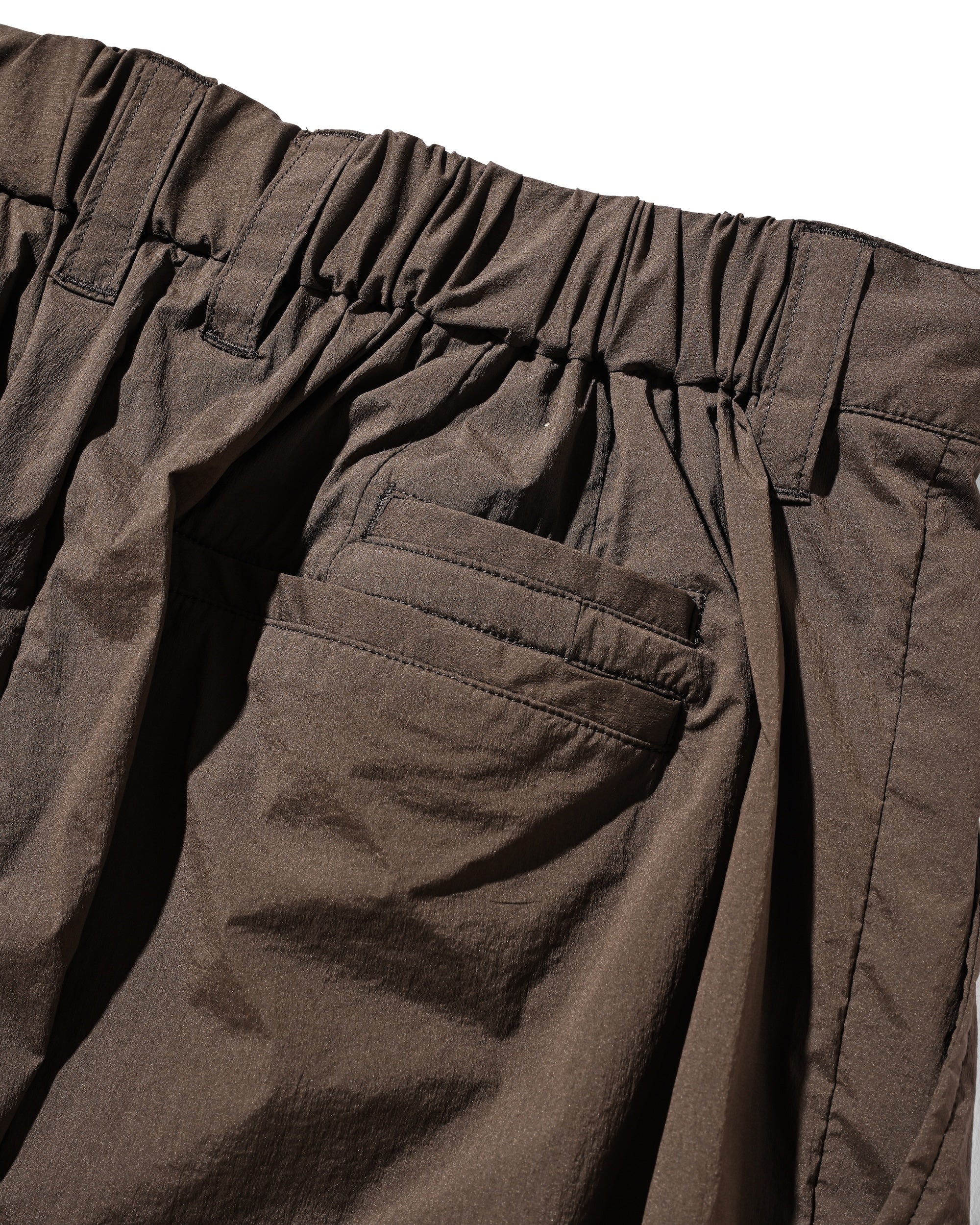 CLESSTE CRISPY NYLON CITY UNIFORM WIDE TAPERED PANTS