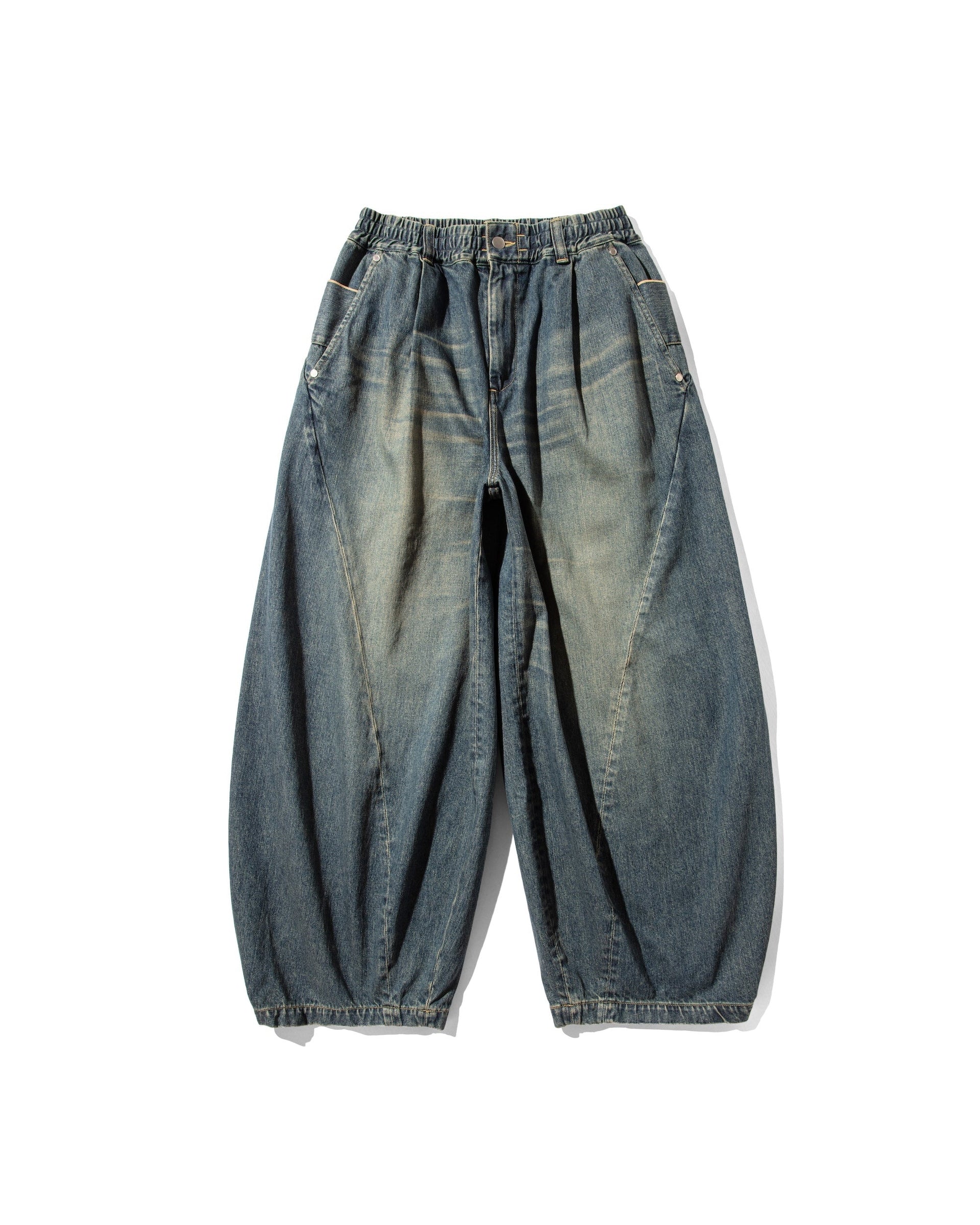 CLESSTE 25SS VINTAGE DYED SELVEDGE DENIM MASSIVE TWISTED PANTS